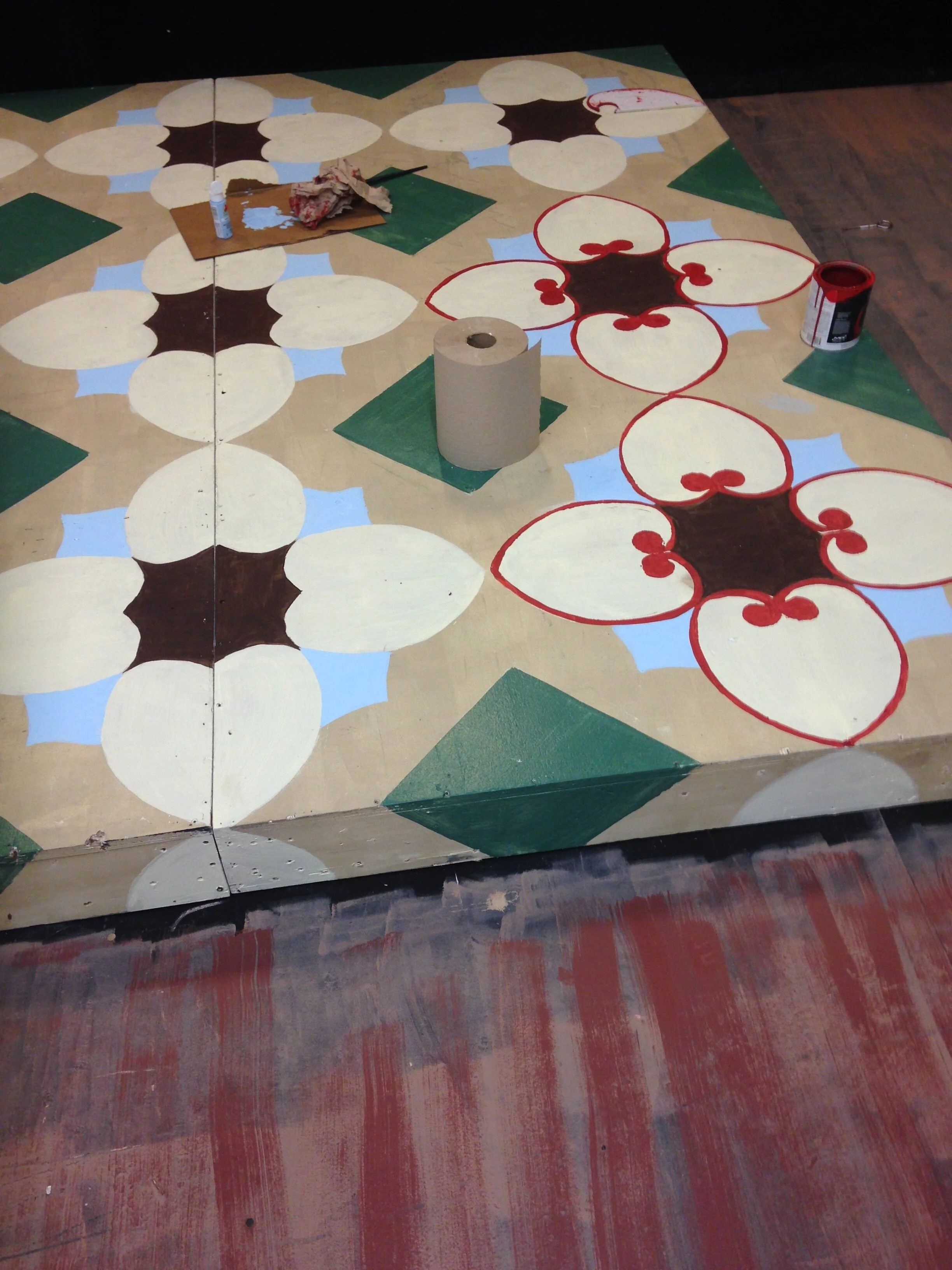 Process for creating the kitchen tile.