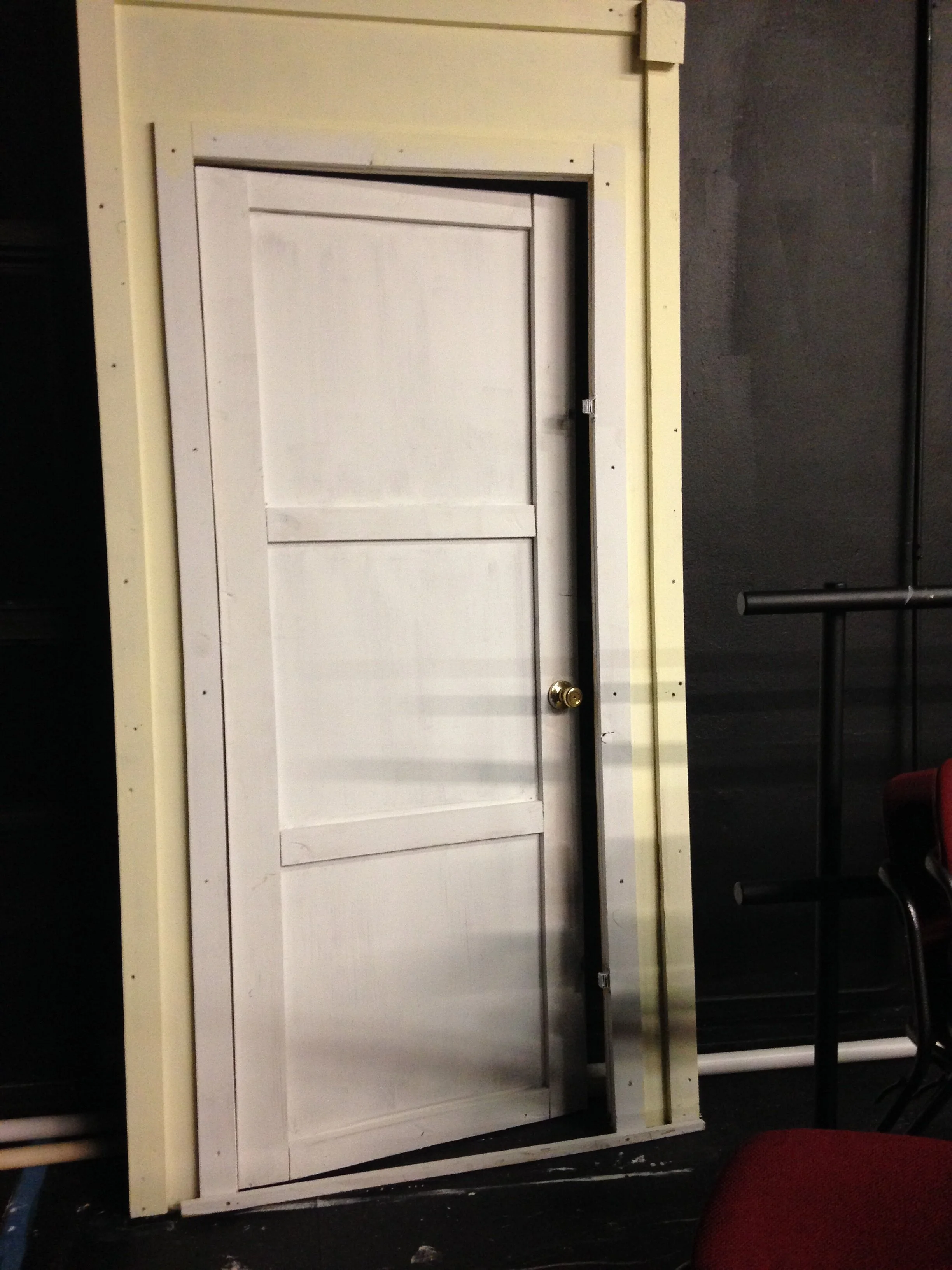 Bathroom door before painting