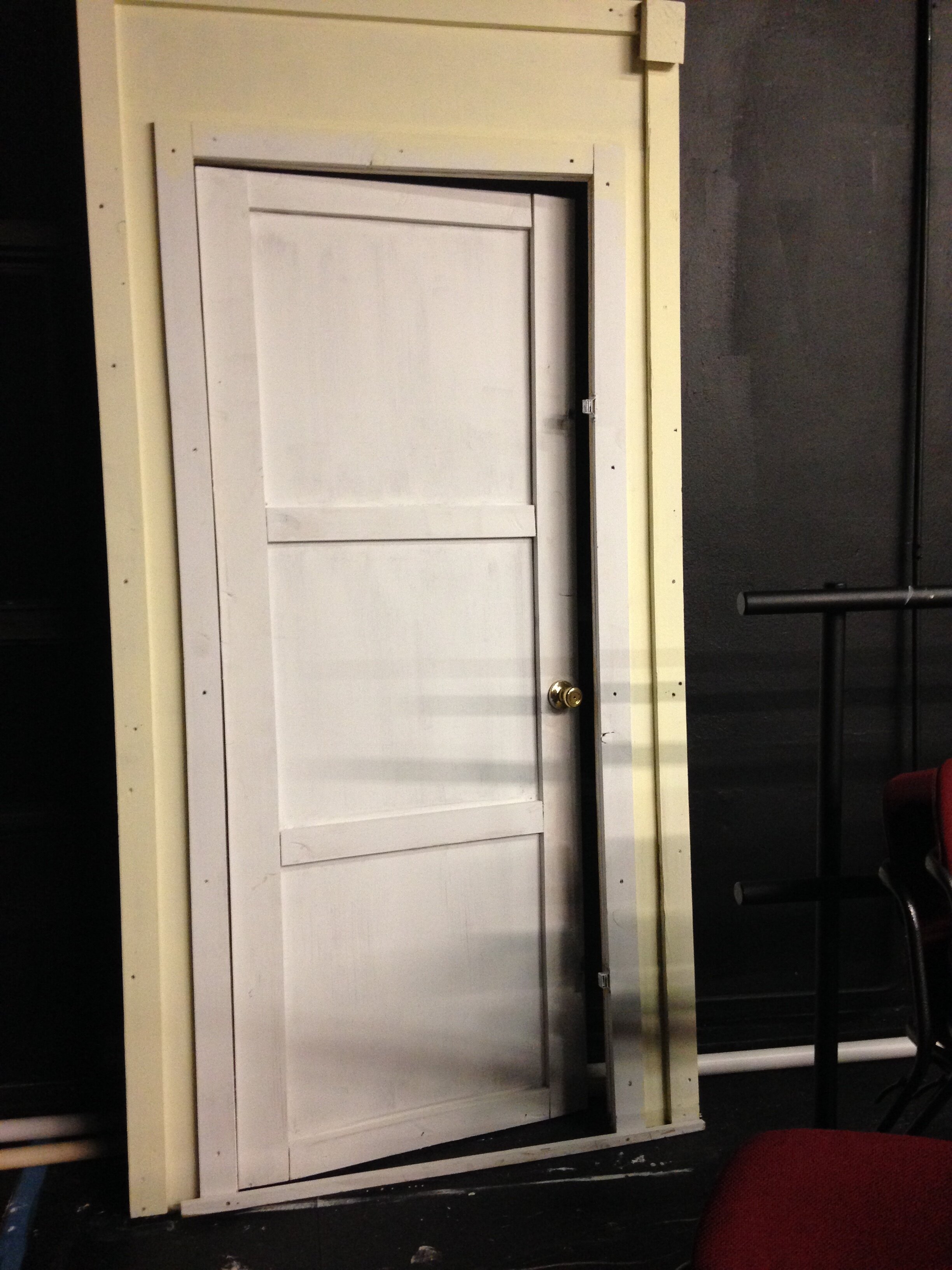 Bathroom door before painting