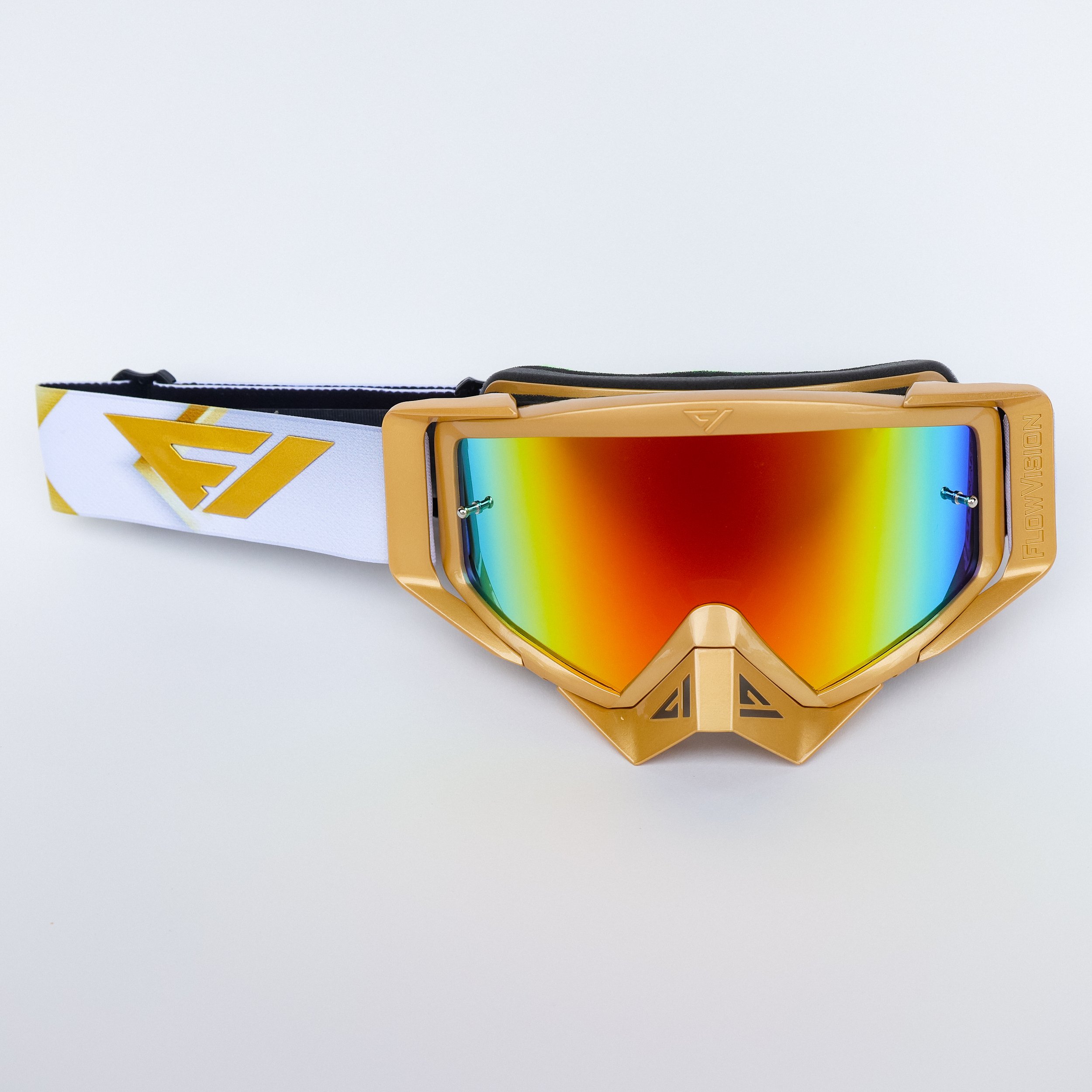 FlowVision™ Rythem™ Motocross Goggle: Gold Leaf