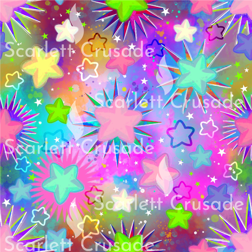 Neon Faces Background