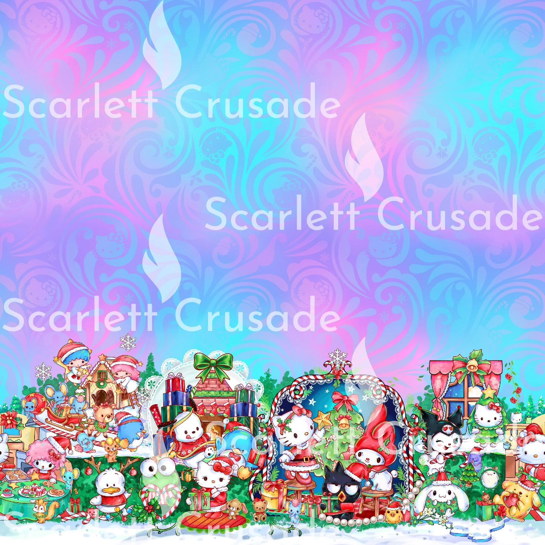 Sanrio Christmas Border