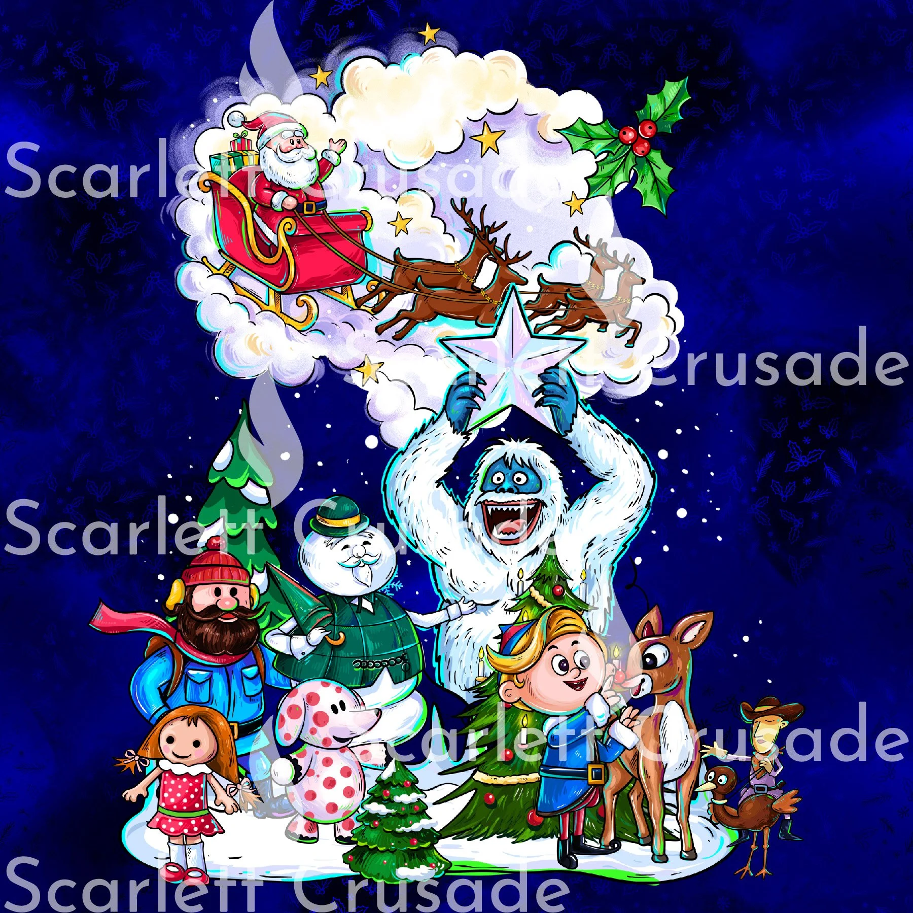 Reindeer and Toys Panels