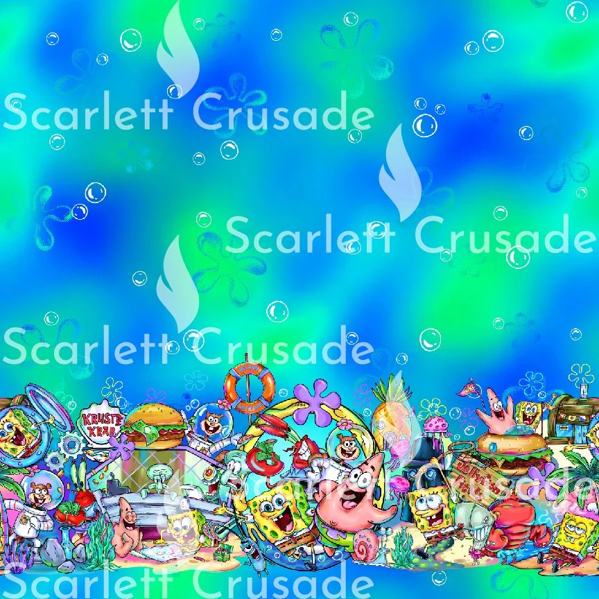 Squarepants and Friends Border