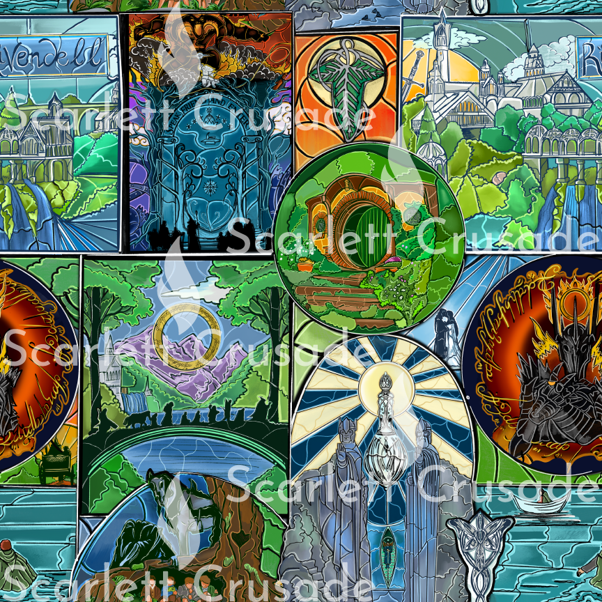 LOTR Inspired  Stained Glass