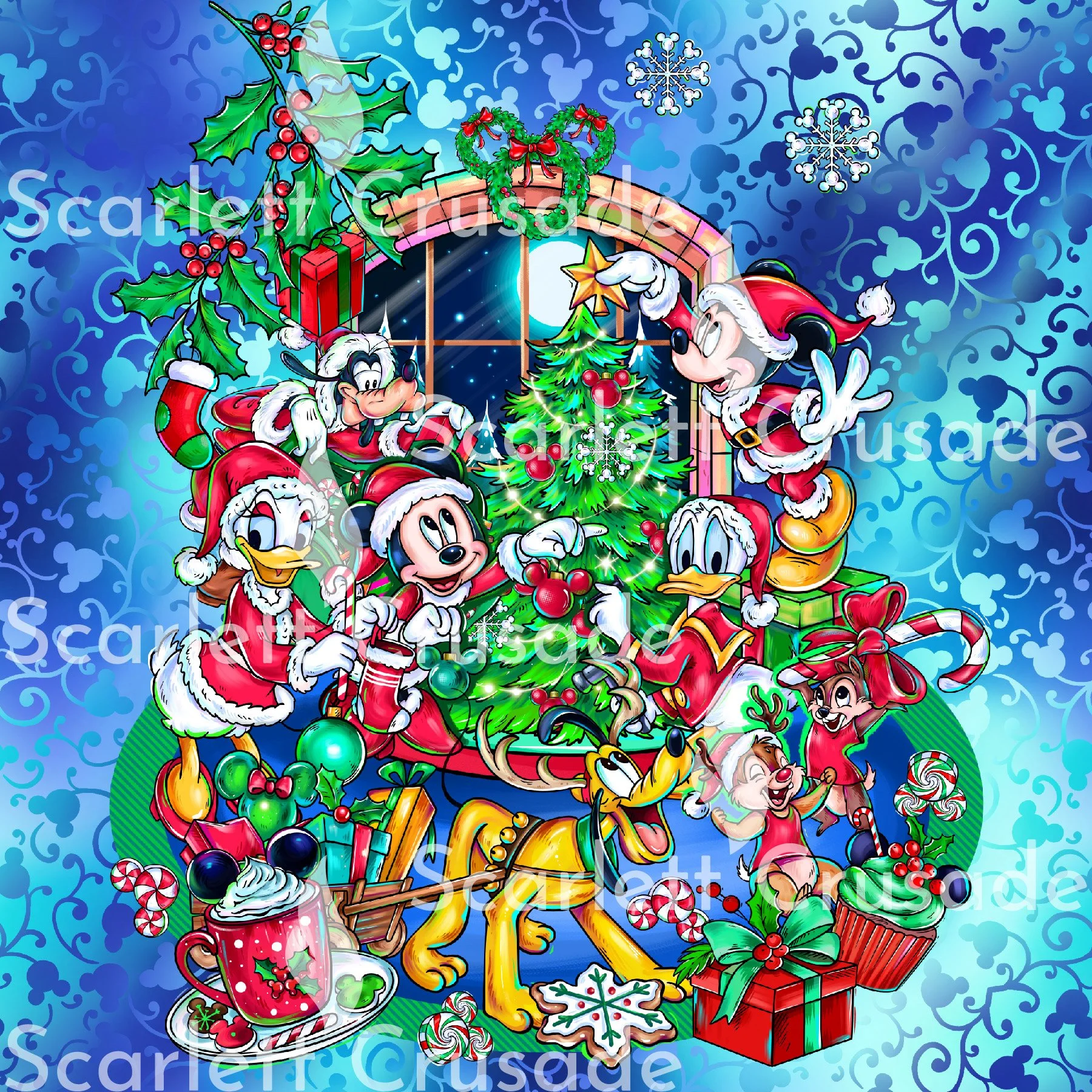 Mouse and Friends Christmas Panels