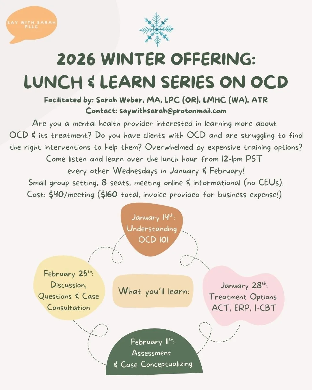 Winter 2026 Lunch & Learn For Clinicians: OCD