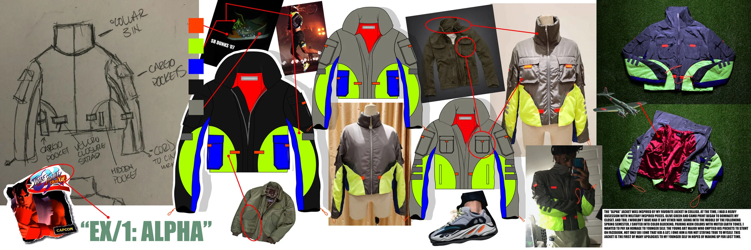 THE “ALPHA” JACKET WAS INSPIRED BY MY FAVORITE JACKET IN COLLEGE. AT THE TIME, I HAD A HEAVY OBSESSION WITH MILITARY INSPIRED PIECES. OLIVE GREEN AND CAMO PRINT BEGAN TO DOMINATE MY CLOSET. AND TBH, I WOULDN’T HAVE HAD IT ANY OTHER WAY. GOING INTO T…