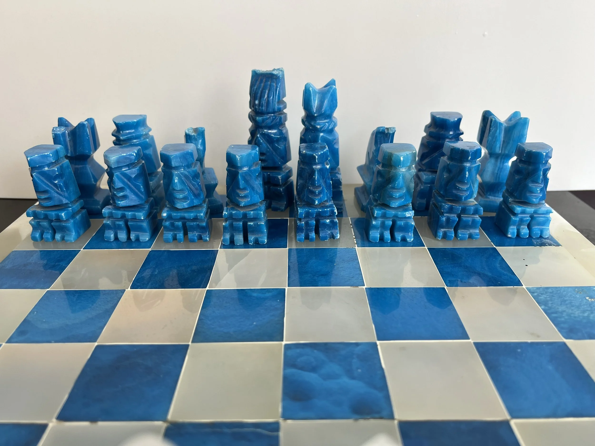 Vintage Chess Set Blue White 6.jpeg