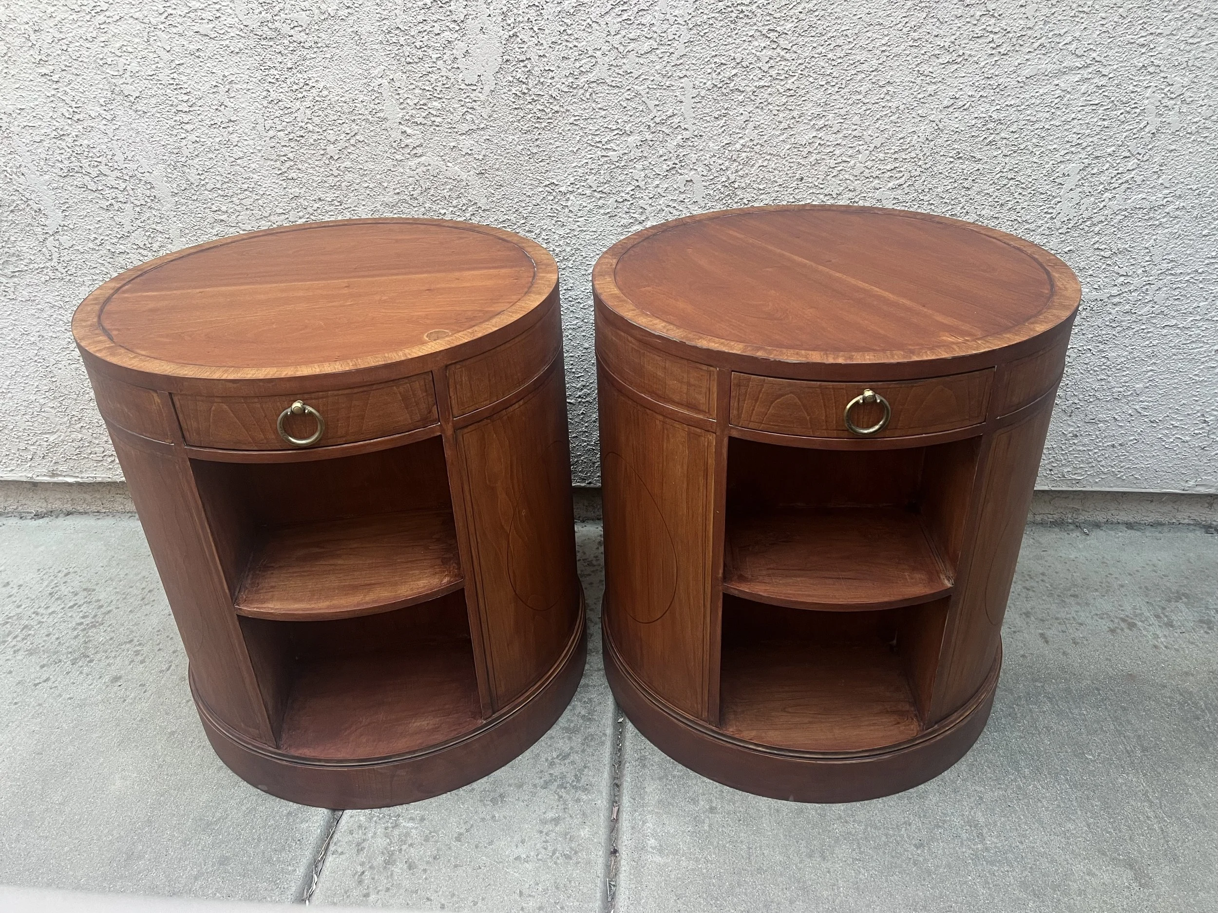 Baker Mid Century Barrel Side Tables11.jpeg