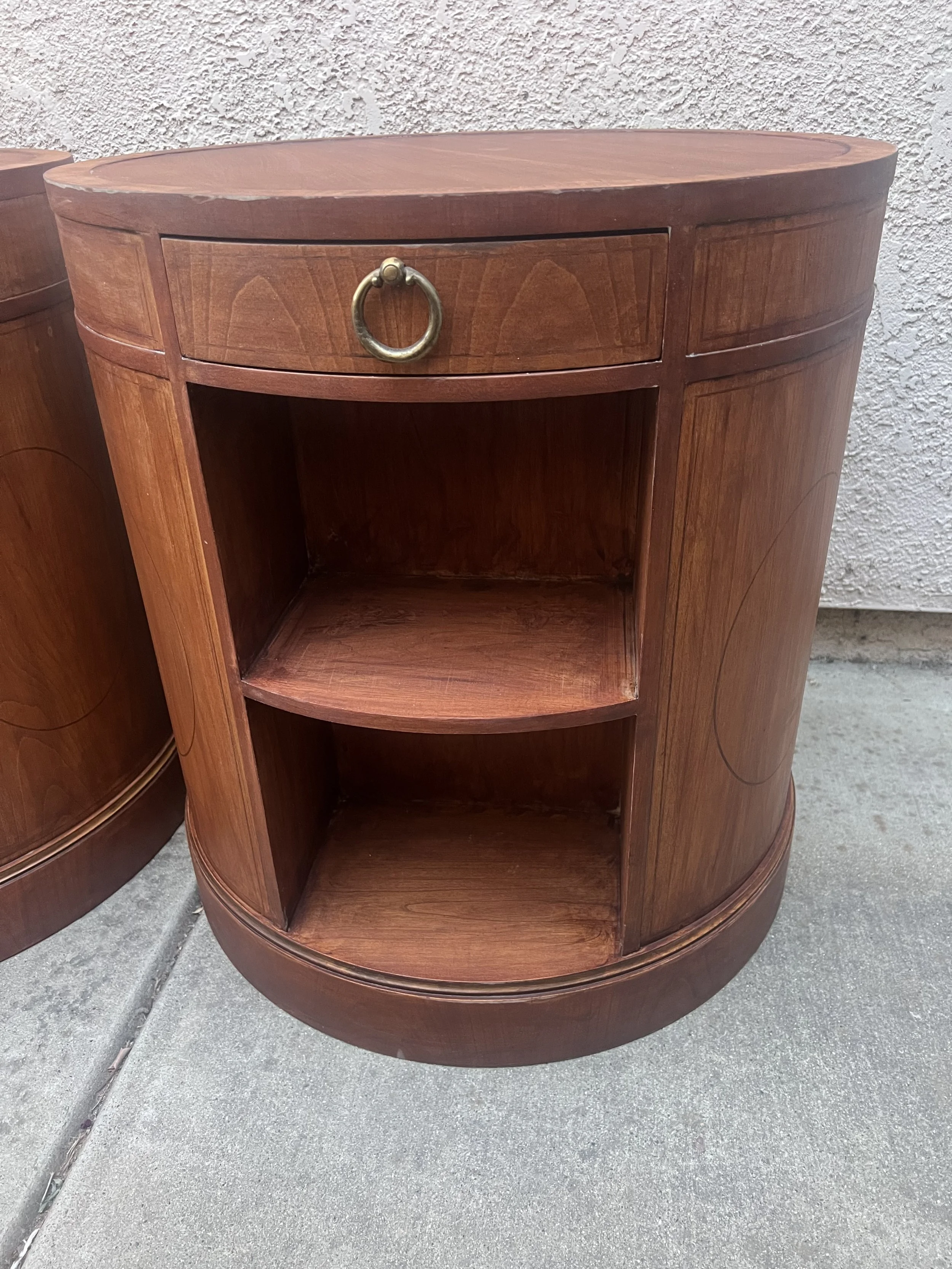 Baker Mid Century Barrel Side Tables10.jpeg