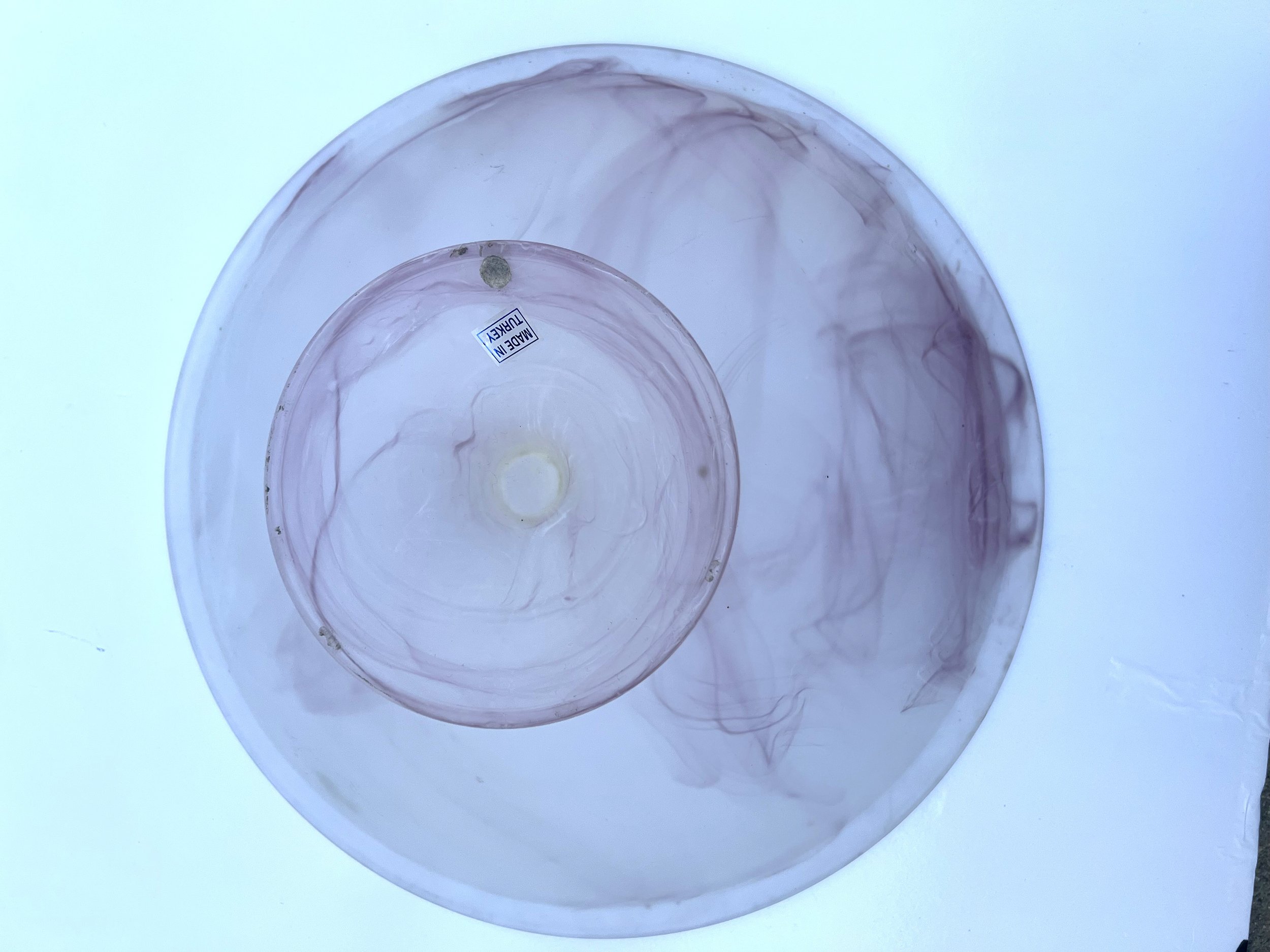 Large Frosted Light Pink Hand Blown Glass Bowl Turkey7.jpeg