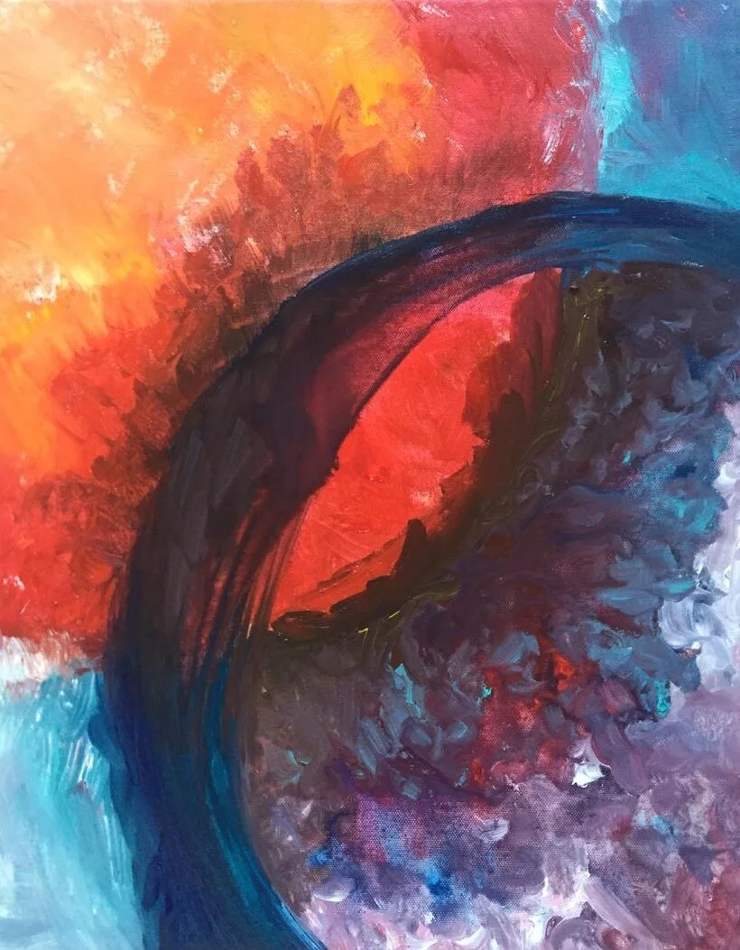 SOLD | Moon over Sun | 2020, Acrylics on canvas