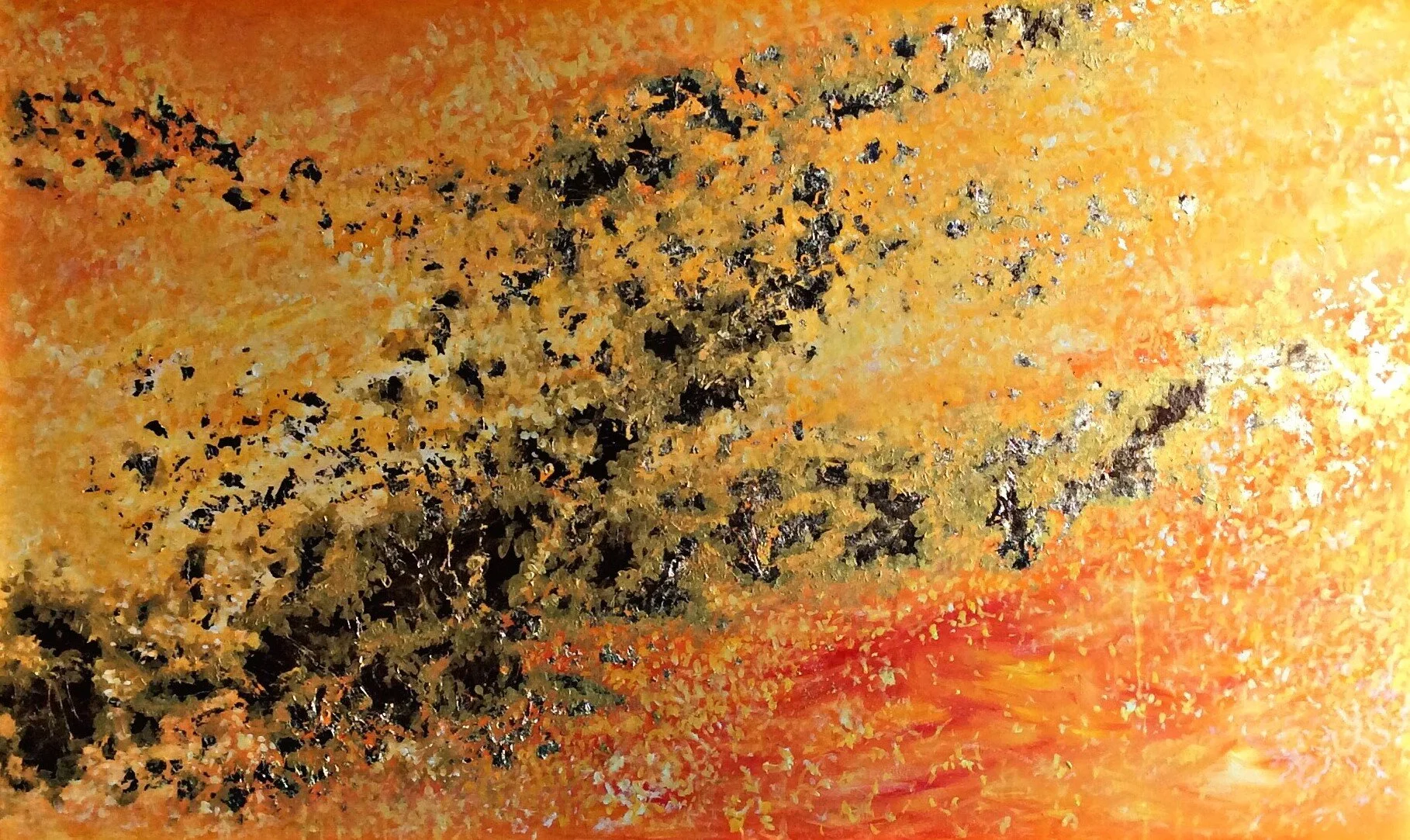 SOLD | Gold in Land | 2019, Acrylics on canvas