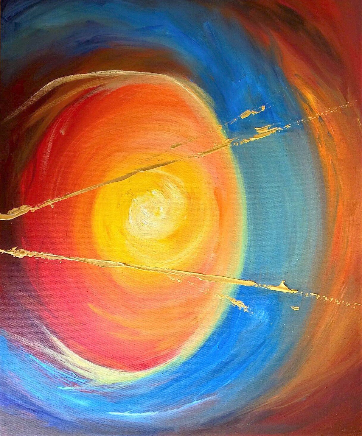 SOLD | Capturing Sun | 2020, Acrylics on canvas