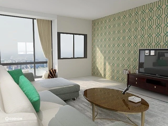living family room render
