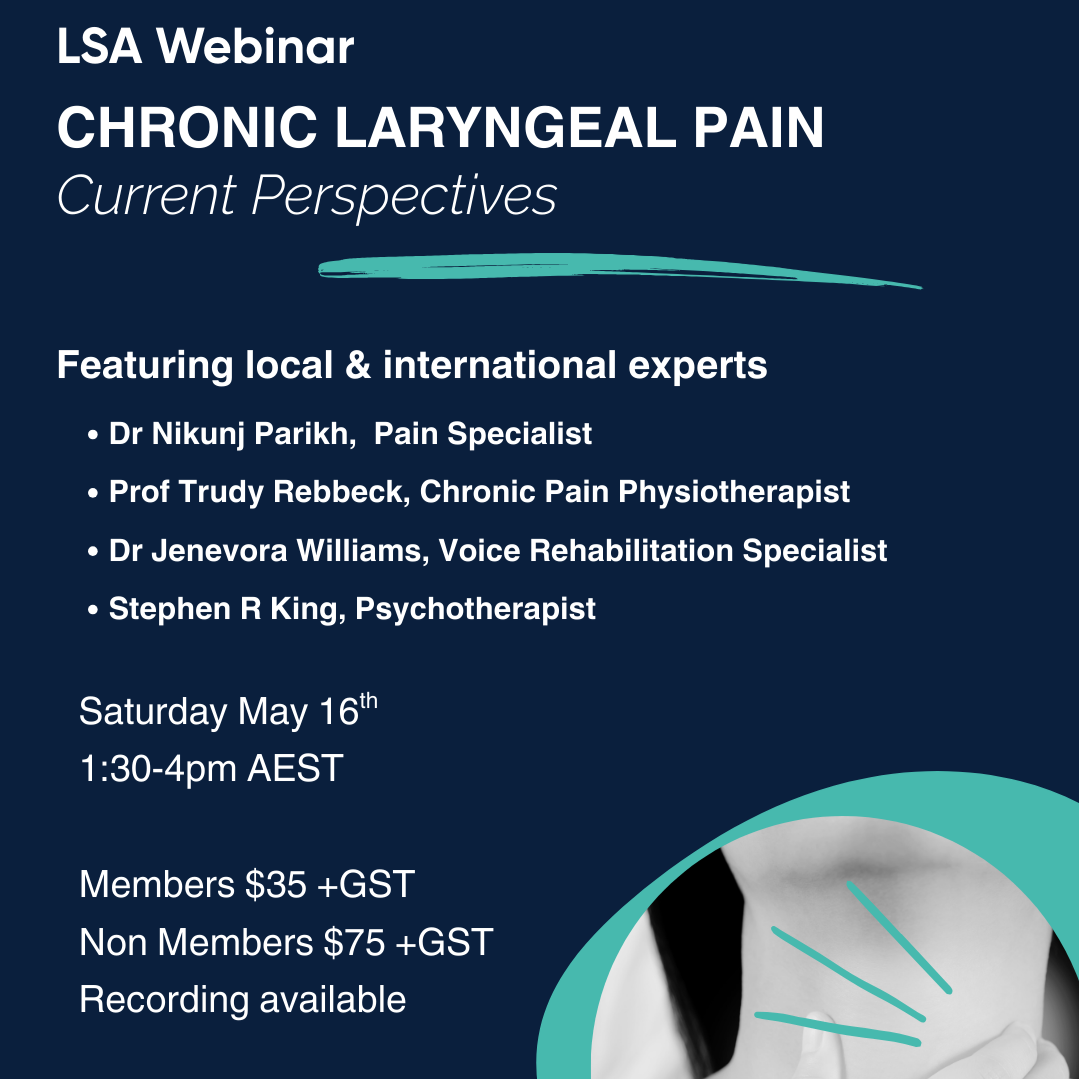 Non-Member Registration: Chronic Laryngeal Pain - Current Perspectives