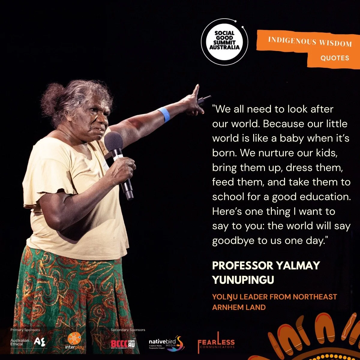 Language Shapes Who We Are &mdash; We Don&rsquo;t Want to Lose That!

Professor Yalmay Yunupingu reminds us that keeping culture and language alive is about growing children in two worlds - Yolŋu and Balanda.

She explains that they want their kids t