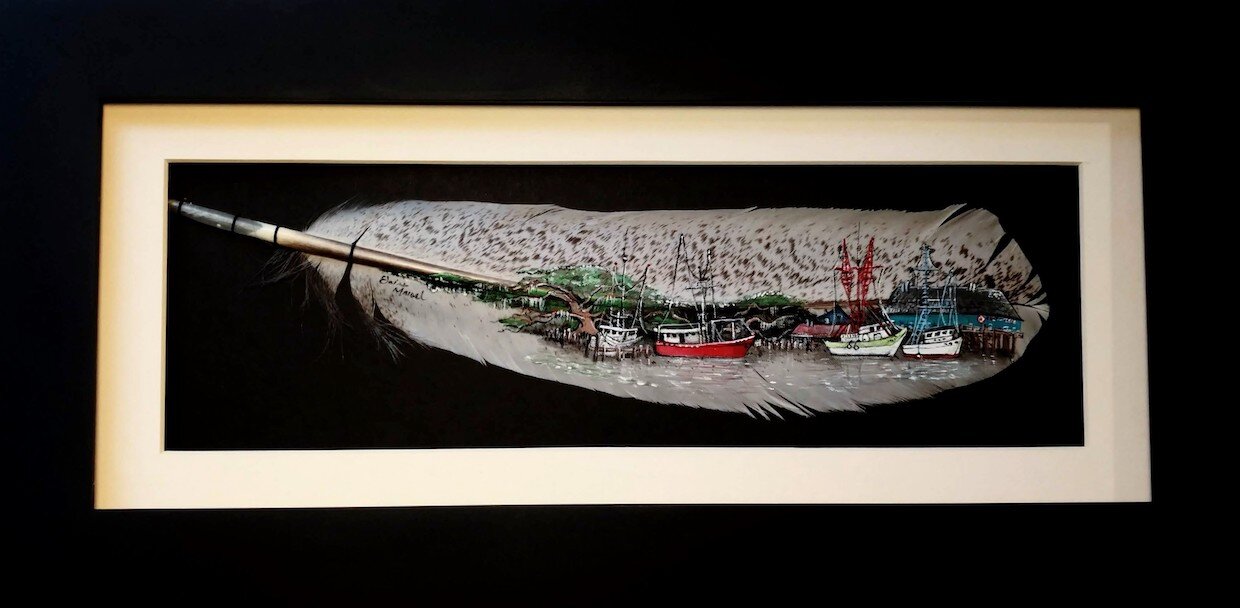 Mississippi Shrimp Boats, On Domestic Turkey Feather