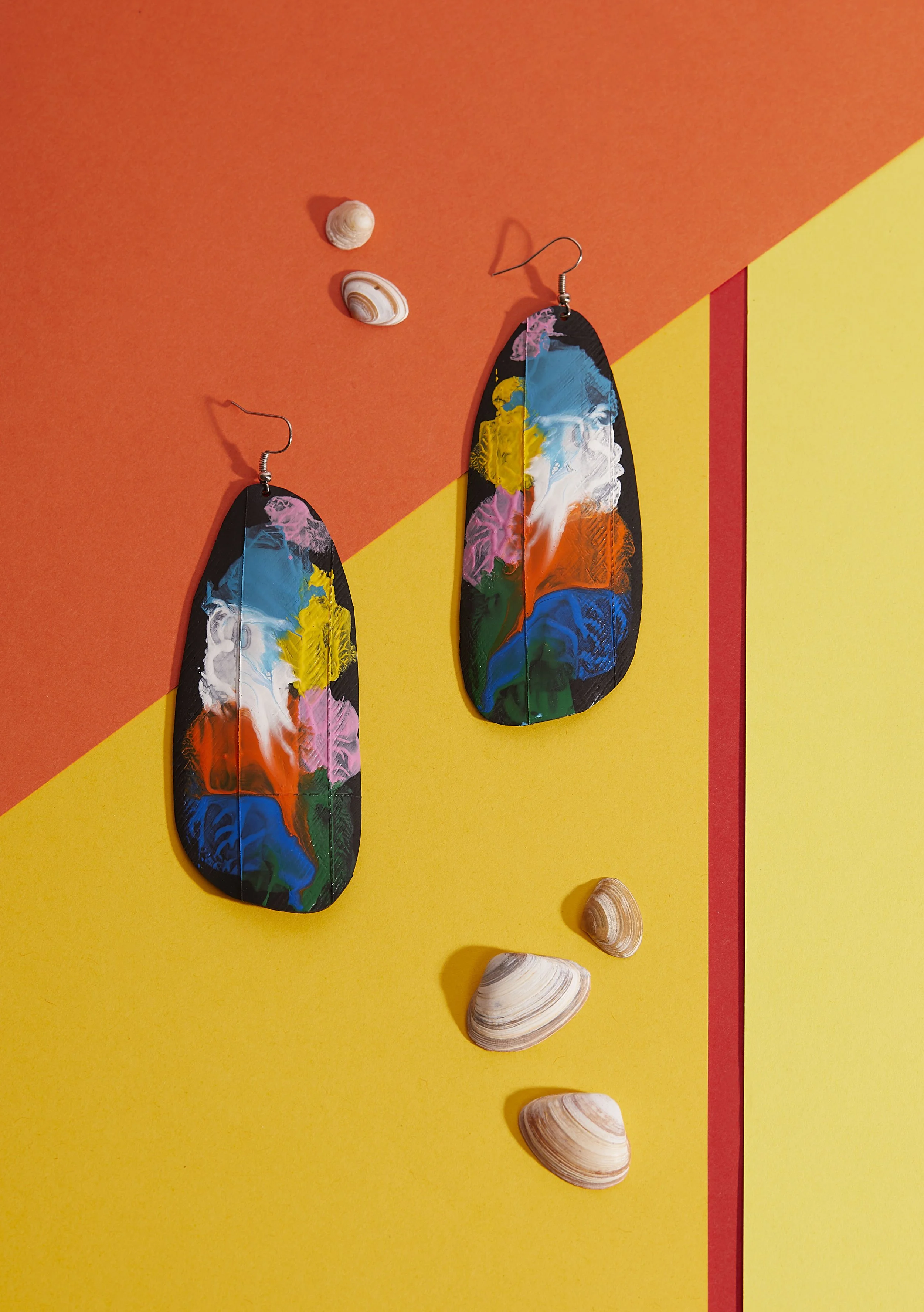 Editorial jewellery photography for independent brand bright coloured jewellery creative photoshoot by victoria cook photography