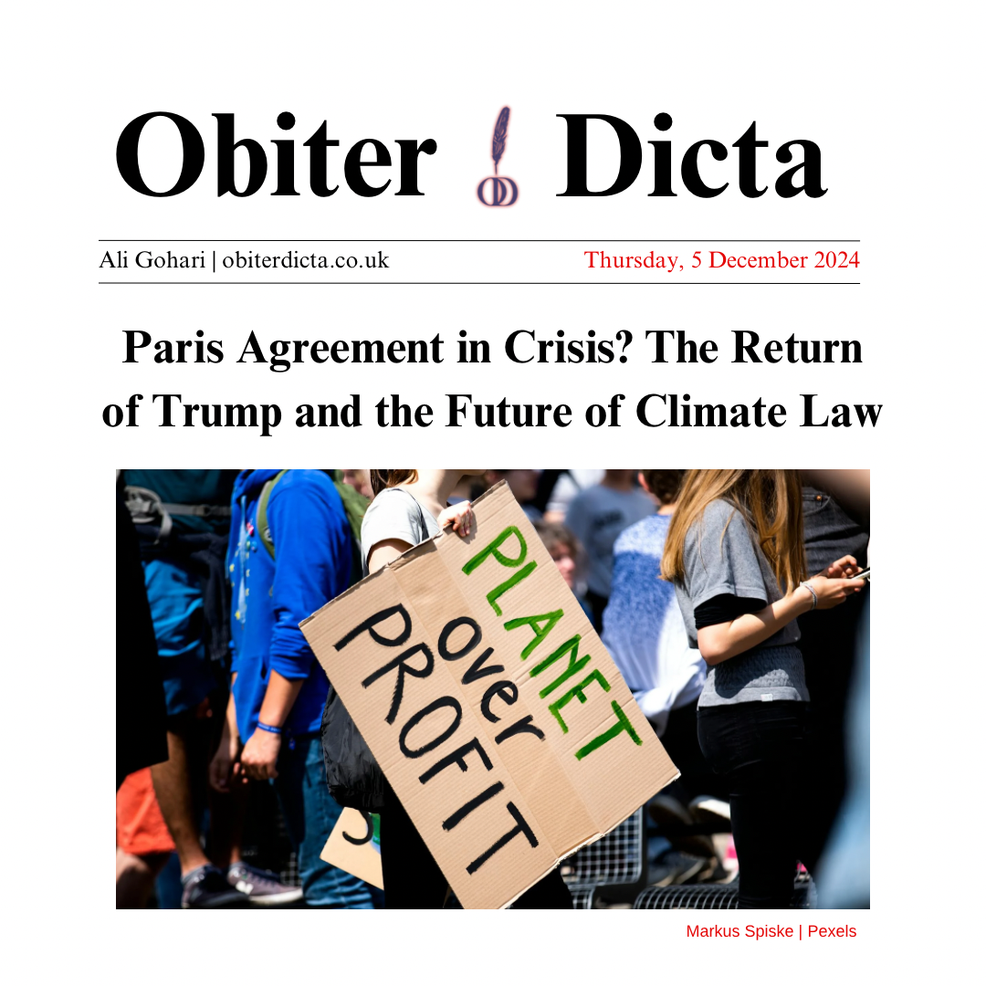 Paris Agreement in Crisis? The Return of Trump and the Future of Climate Law
