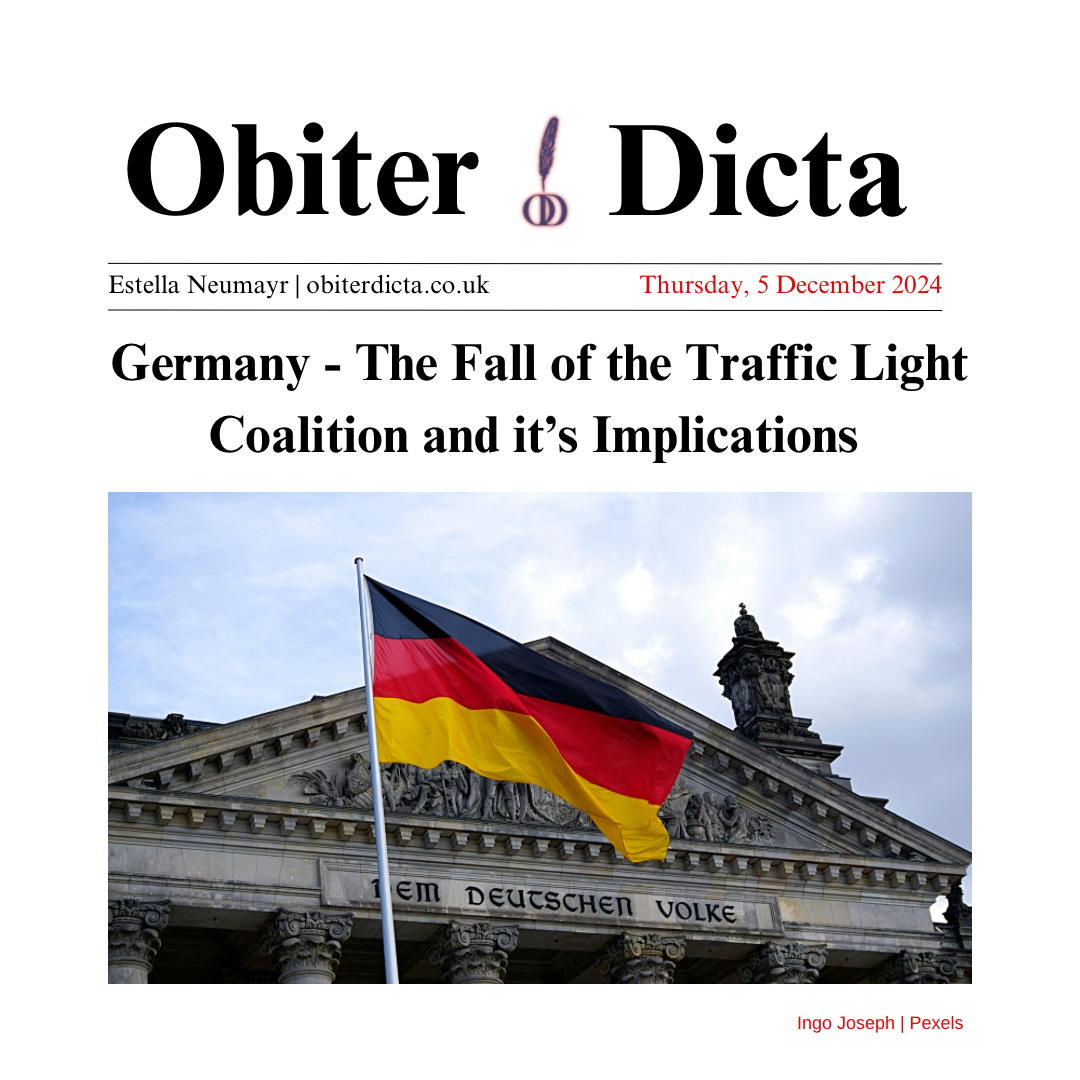 Germany – The Fall of the Traffic Light Coalition and its Implications
