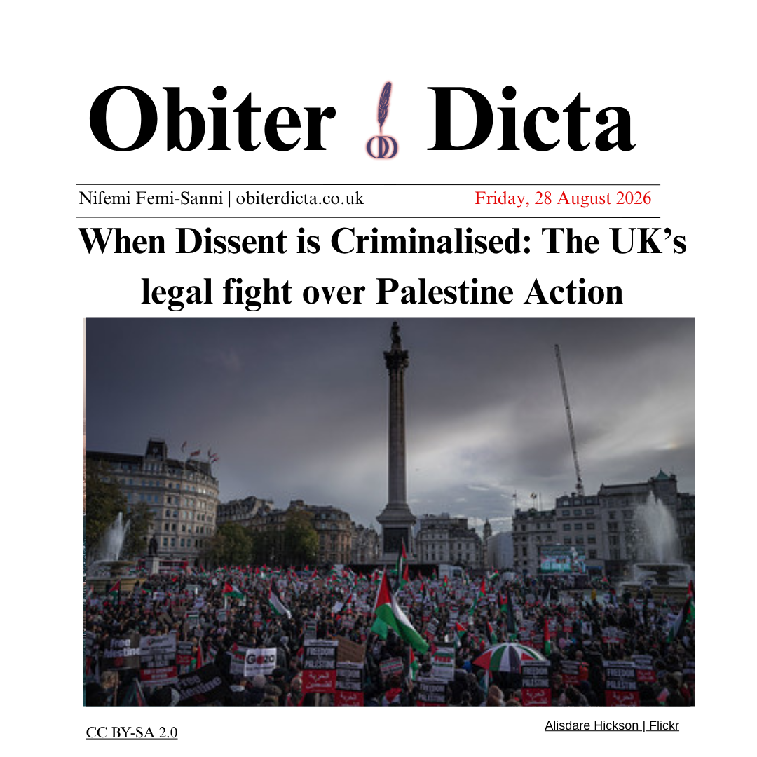 When Dissent is Criminalised: The UK’s legal fight over Palestine Action