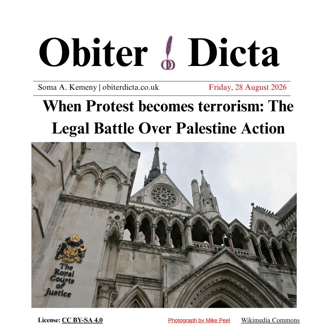 When Protest becomes terrorism: The Legal Battle Over Palestine Action