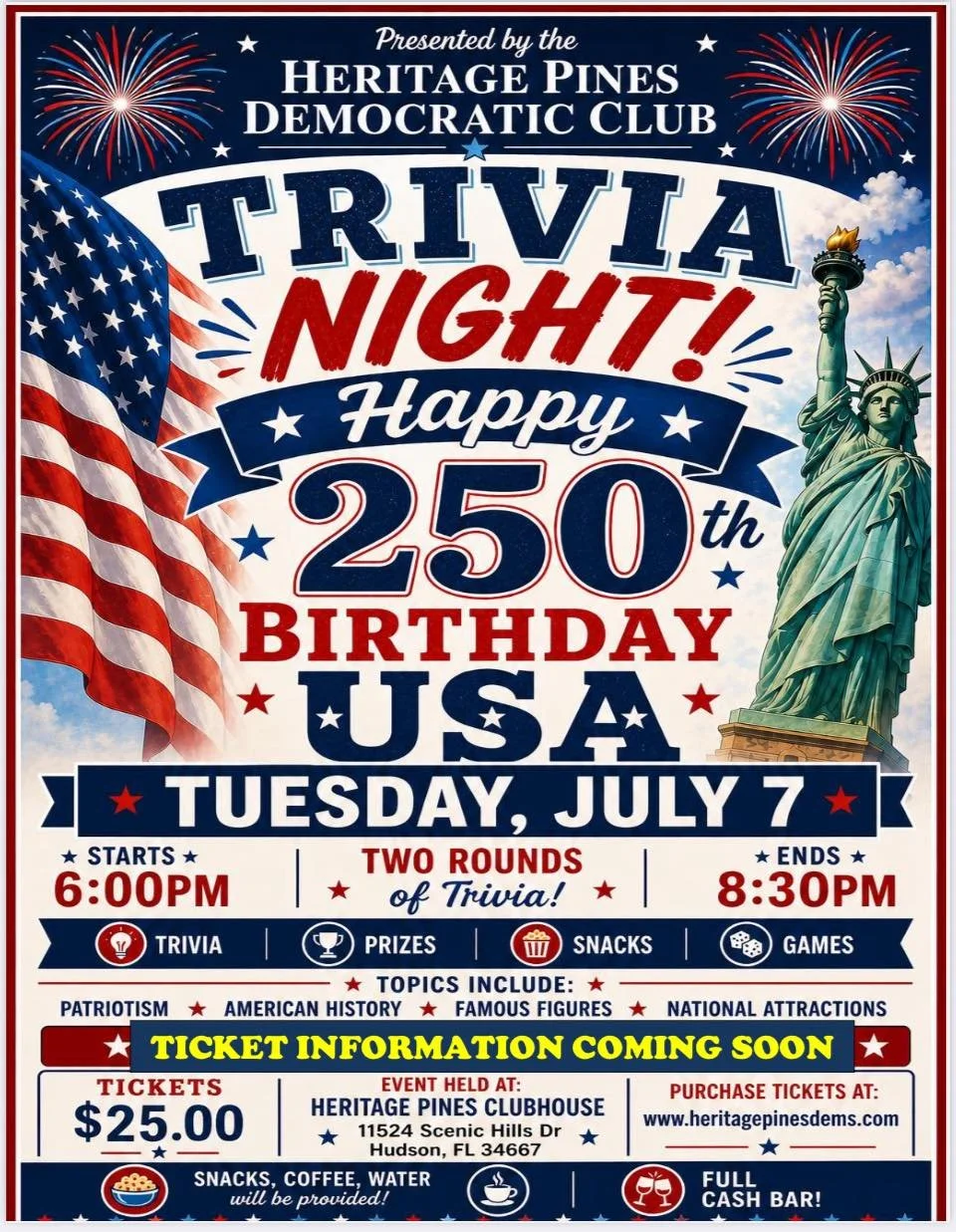 Heritage Pines Democratic Club Trivia 