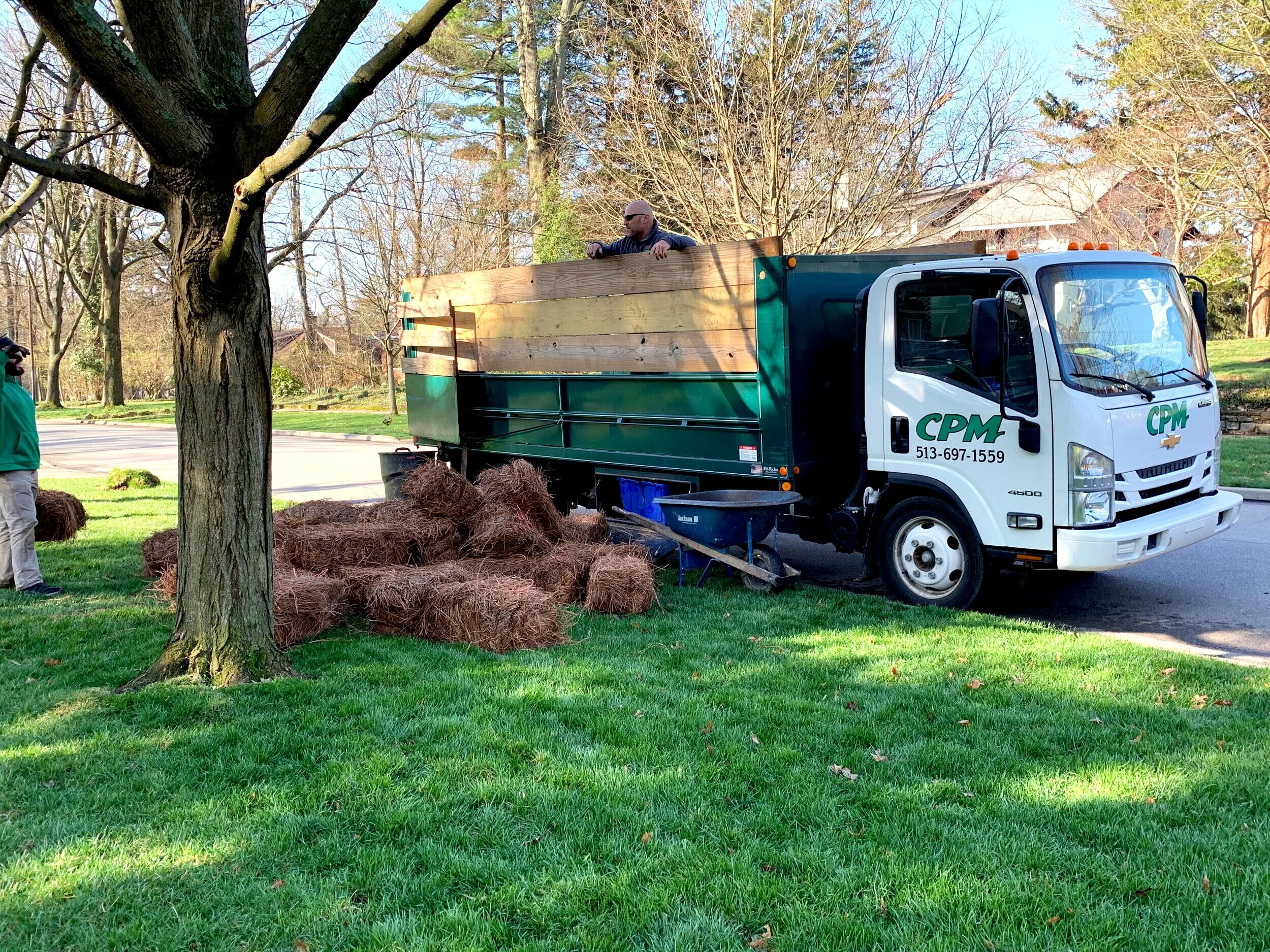 Installing/Spreading Pine Straw — (Cincinnati Pine Mulch LLC)