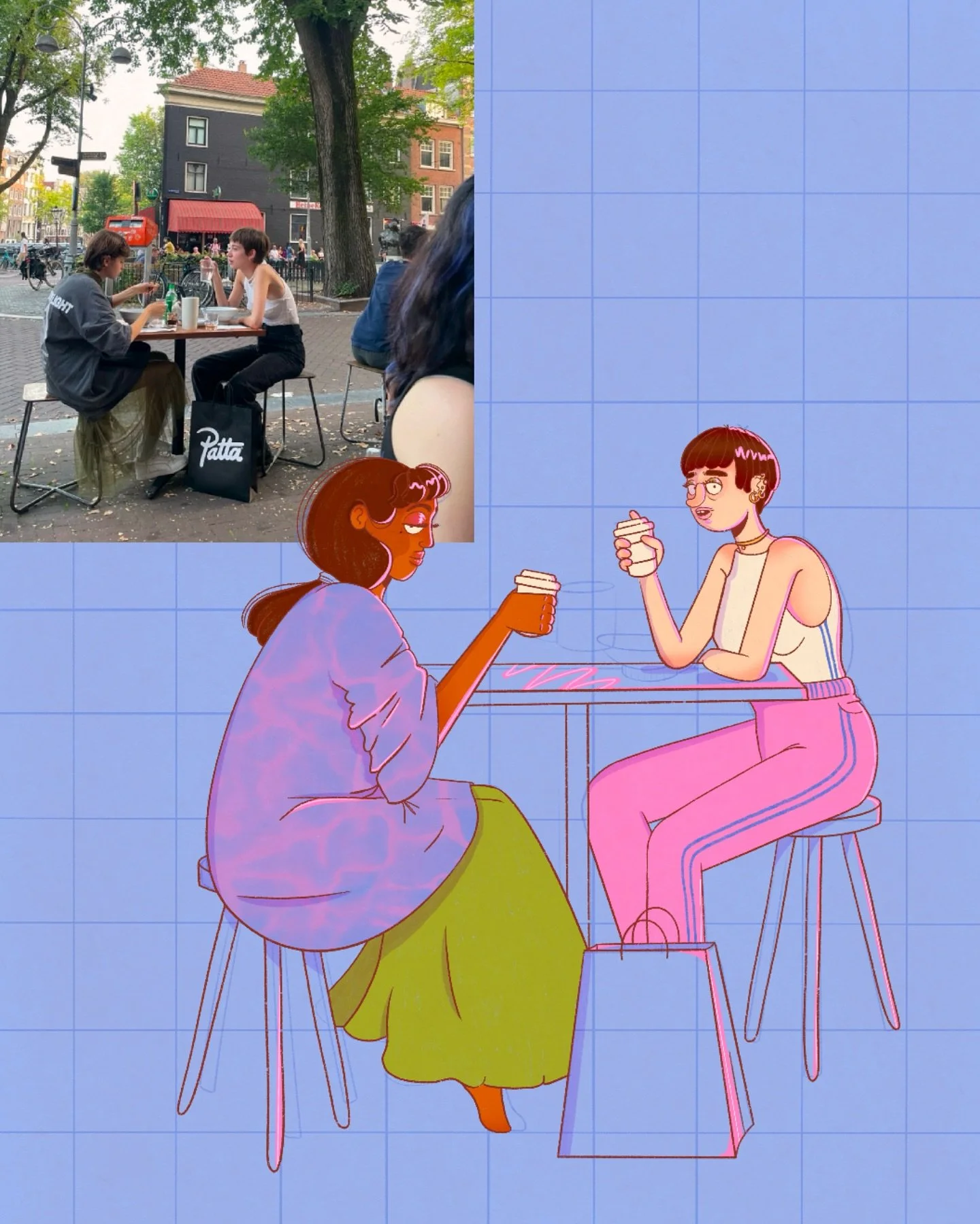 Remember the people watching for shy kids video? This is the sketch. Thank you, @pinterest for the inspiration.

#peoplewatching #livesketching (kinda) #artstudies #howtobeintroverted #diaryofashygirl