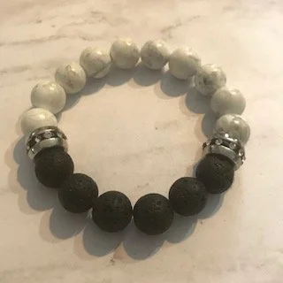 White Howlite Lava Diffuser
