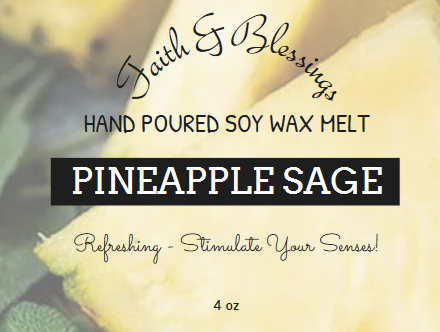 Pineapple Sage  4 oz Soy Wax Melts