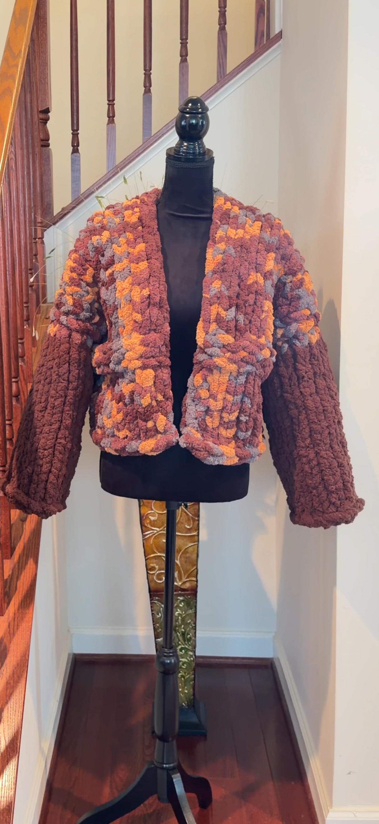 Autumn Ember Chunky Knit Crop Cardigan