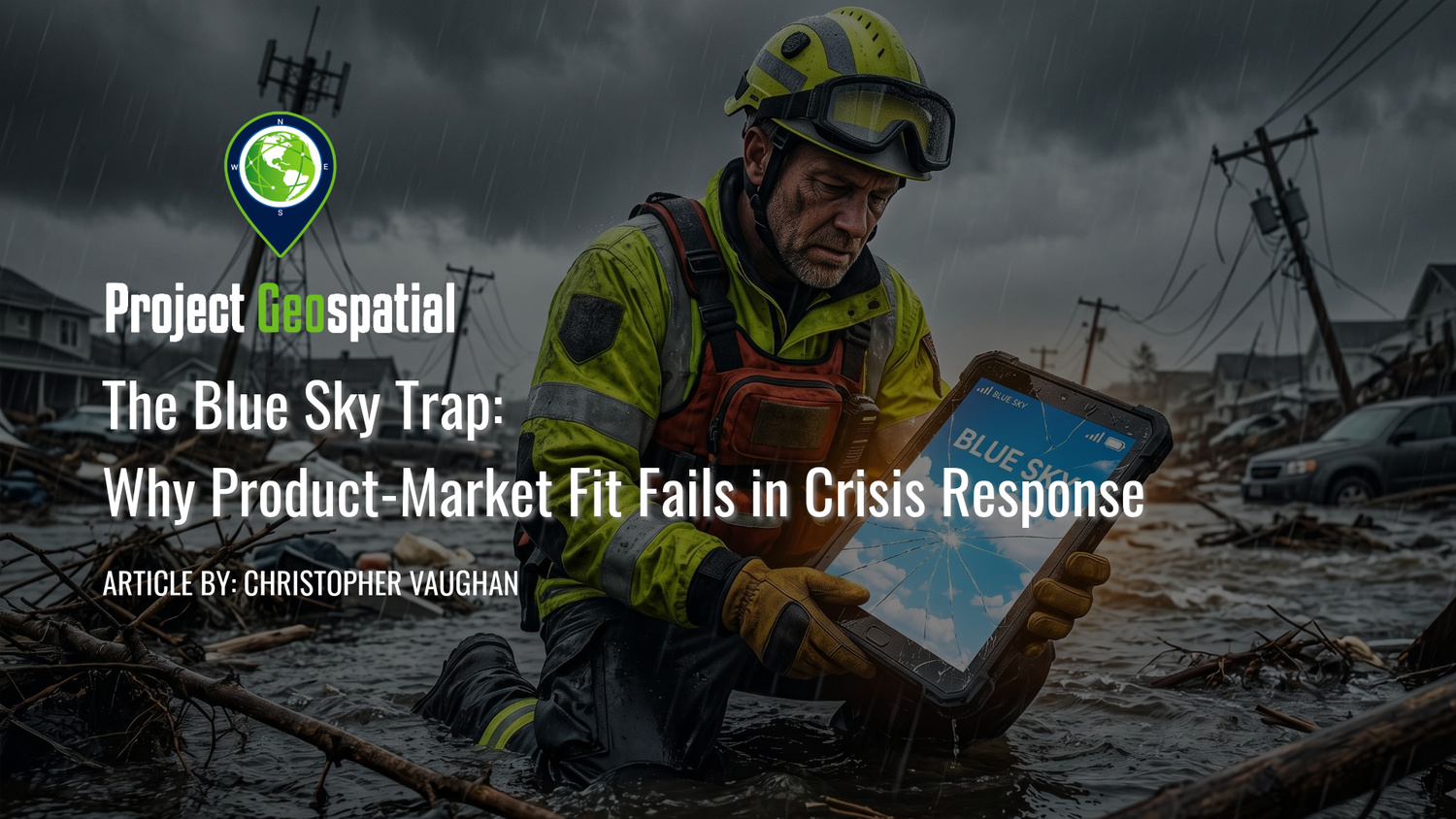 Geospatial Frontiers - Project Geospatial - The Blue Sky Trap: Why Product-Market Fit Fails in Crisis Response