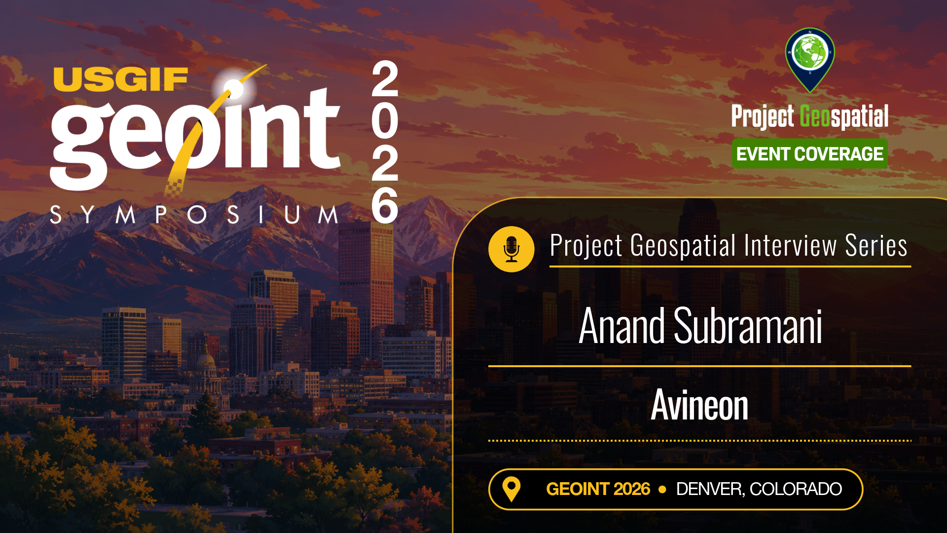 GEOINT 2026 | Anand Subramani - Avineon