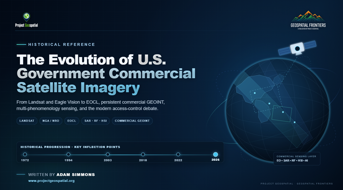 Geospatial Frontiers - Project Geospatial - The Evolution of Commercial Satellite Imagery in the U.S. Government