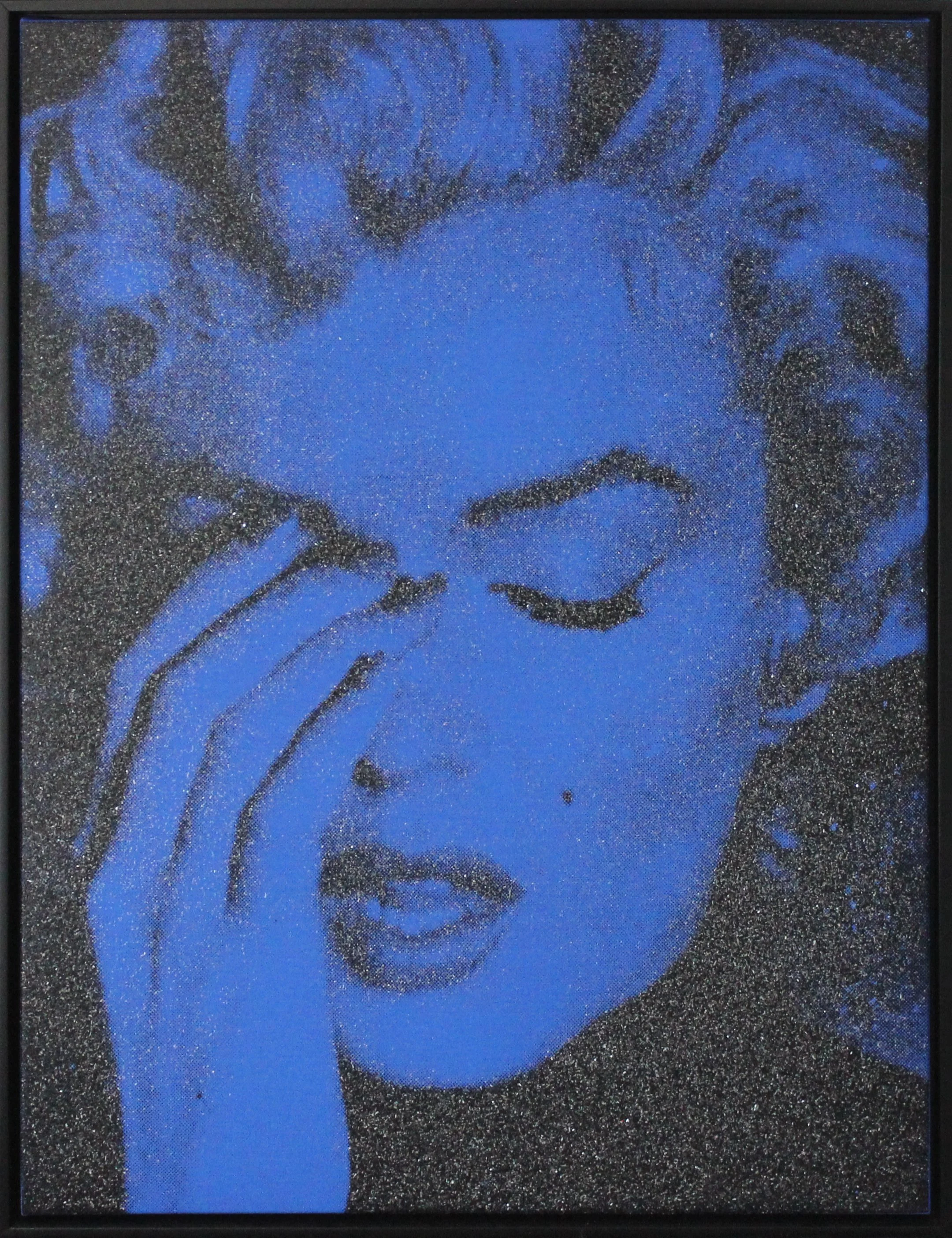 Marilyn Crying (New York), 2014;
Acrylic and enamel screenprint on linen with diamond dust; Hand signed, dated, and titled on verso; From a unique series of 10, this is CX2014; Size: 36 x 28 in (91.4 x 71.1 cm)