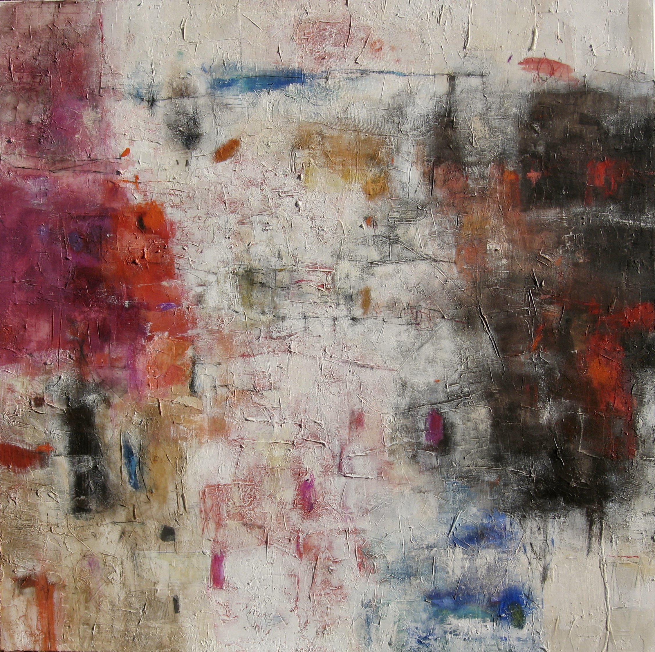 Bridge Over (2020)
Mixed media on canvas, Hand signed lower right, Size: 60 x 60 in (152.4 x 152.4 cm)