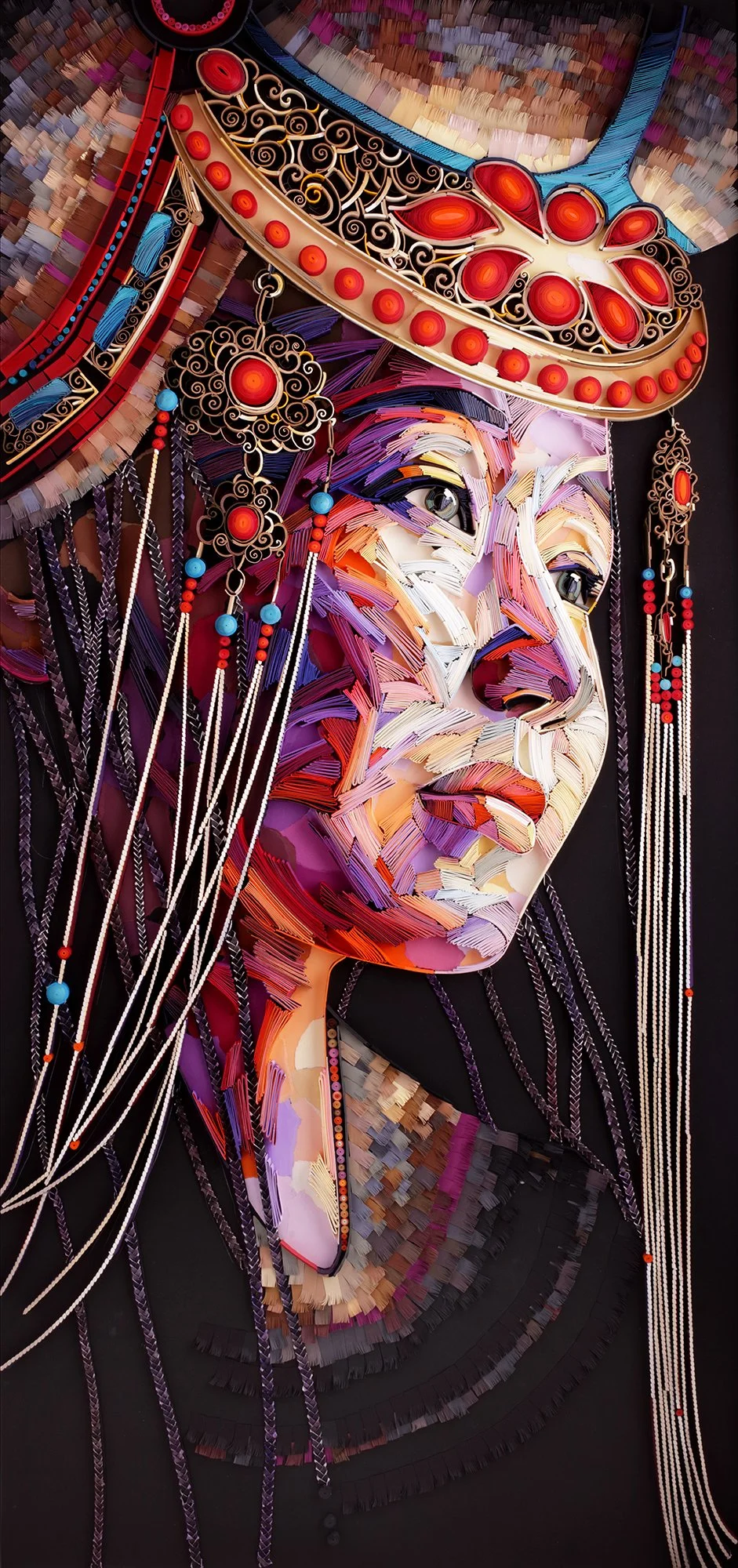 An image of Yulia Brodskaya’s 'Shekinah', a work comprised of intricately arranged pieces of paper.