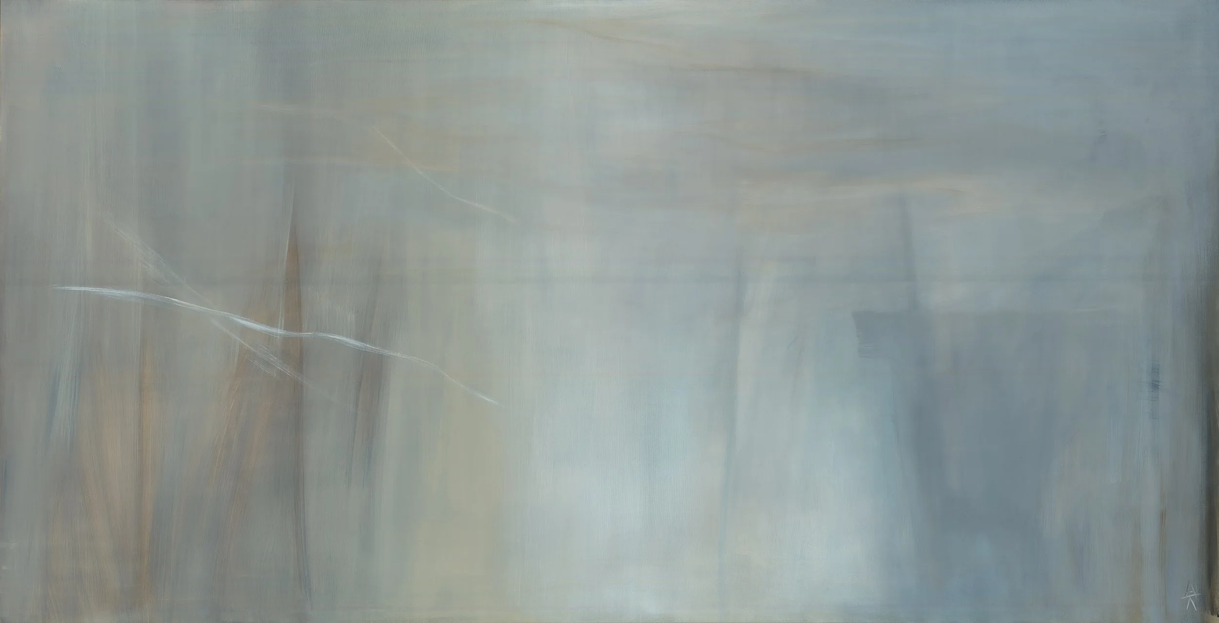 Amy Kirchner’s acrylic on canvas abstract painting, 'Field 3', shown here unframed.