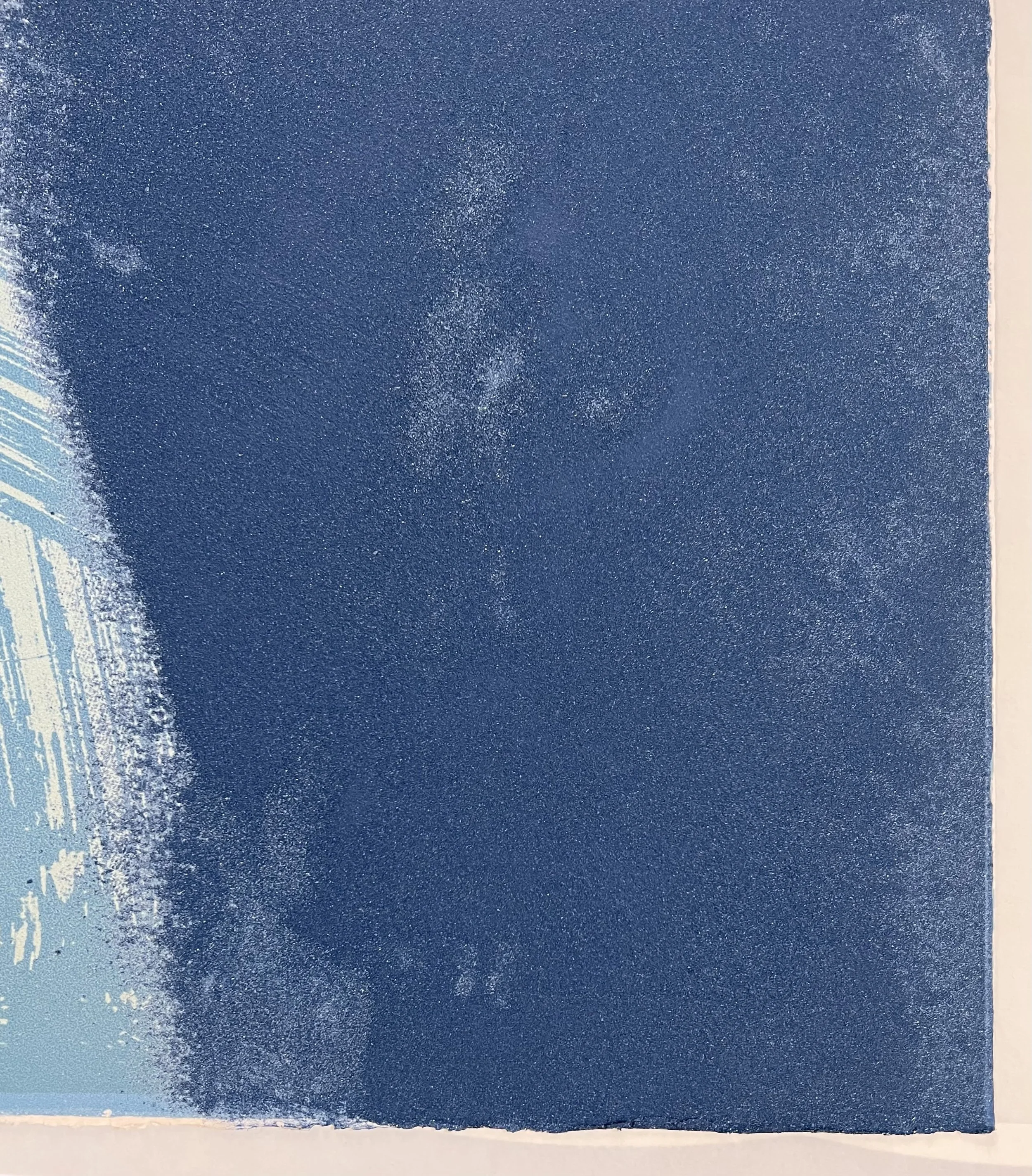A diamond dust detail from the right panel of Andy Warhol’s portfolio of two unique screenprints, 'Shadow V', shown here unframed.