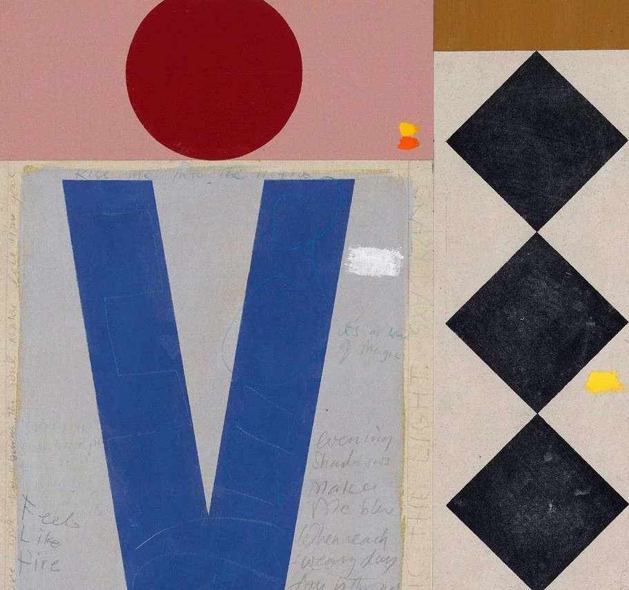 An upper middle detail from David Spiller’s acrylic on canvas work, 'Love is the Light'.