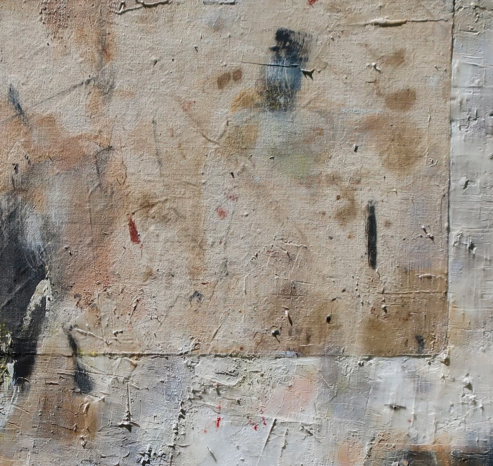 A detail from Tamar Kander’s mixed media on canvas work, 'Splash'.