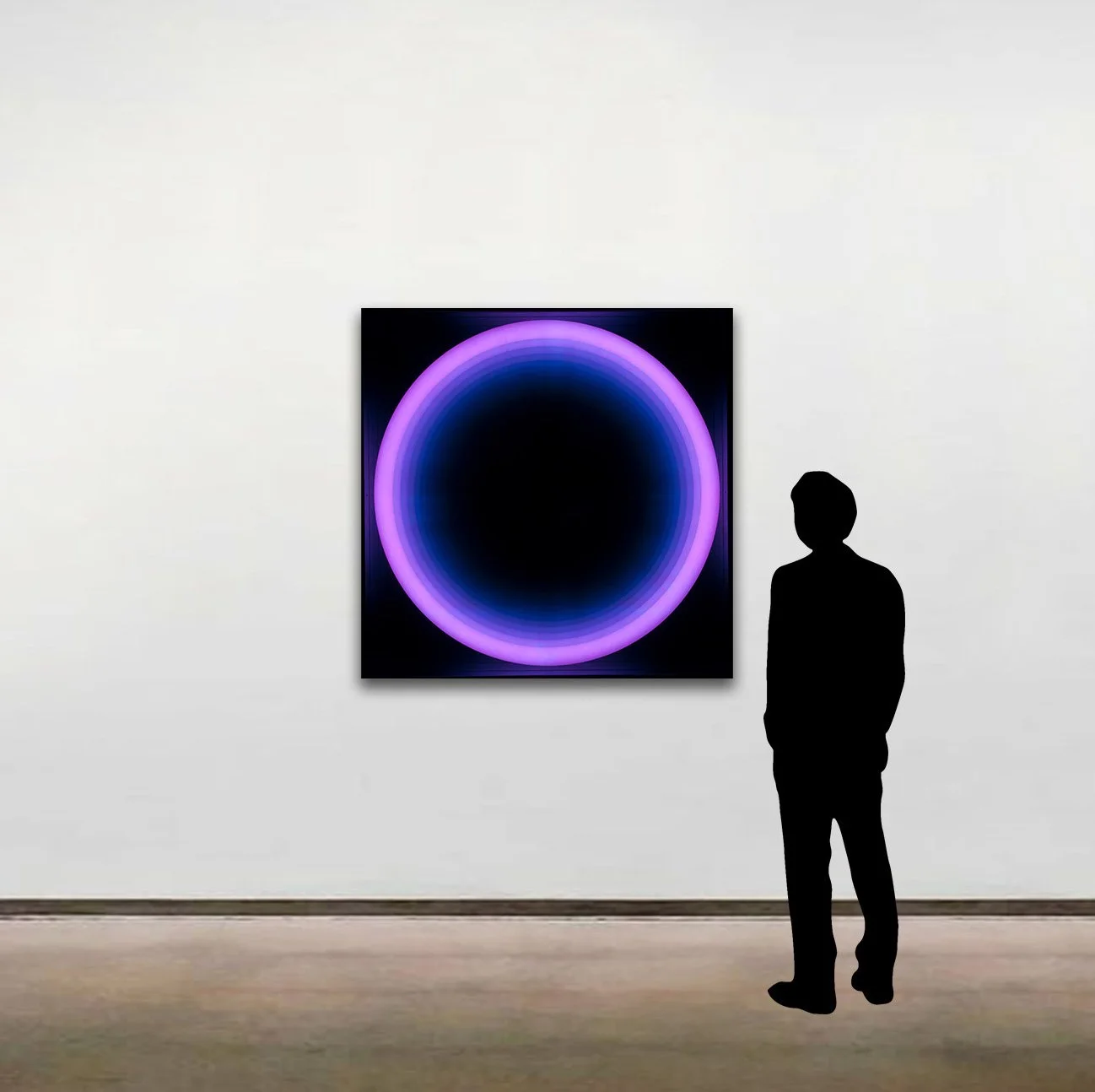 An image of Chul Hyun Ahn’s 2020 work, ‘Portal’. The work is shown here in a scaled rendering alongside a six foot tall figure.