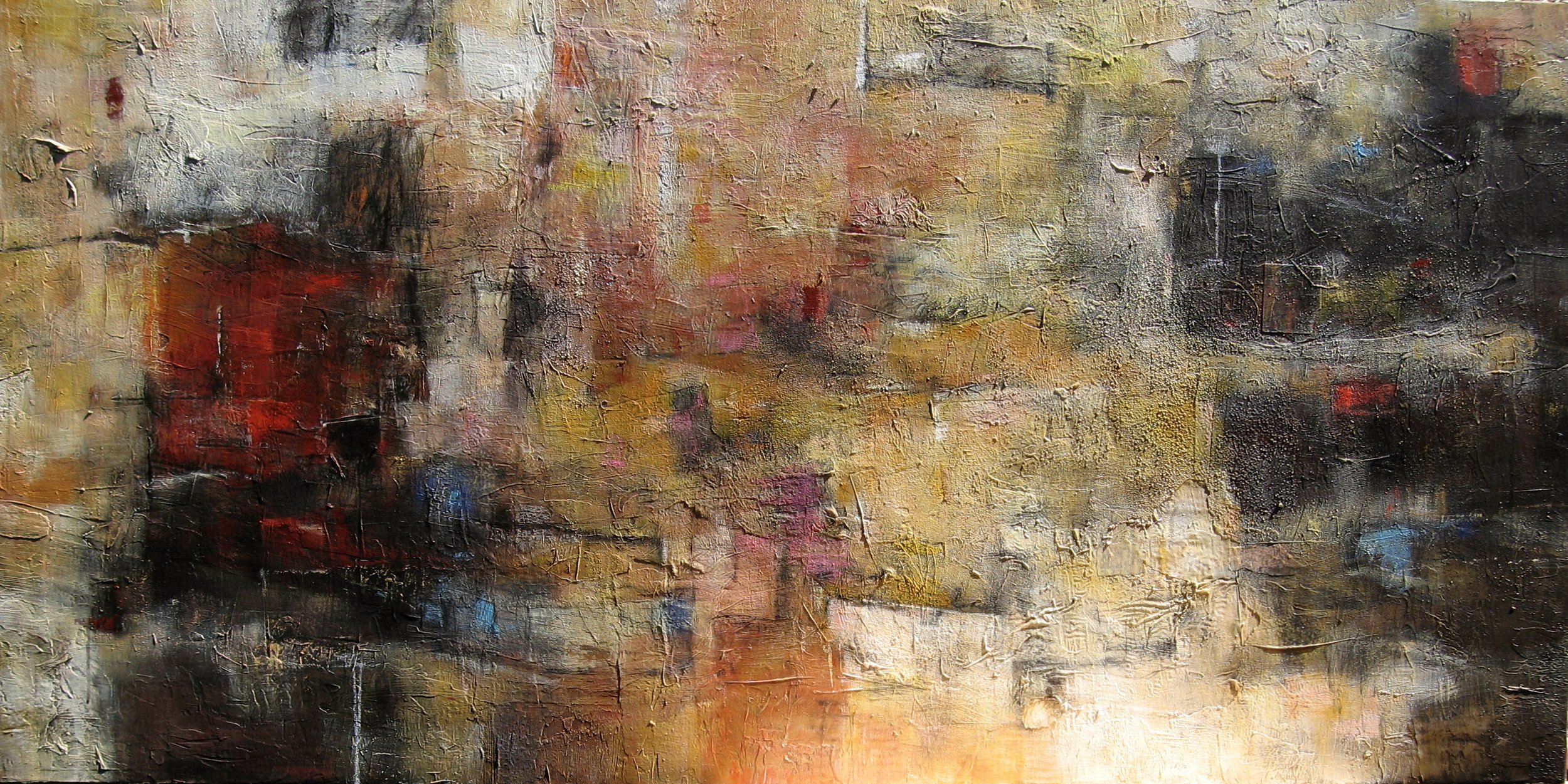 Across (2021)
Mixed media on canvas,
Hand signed lower right,
Size: 36 x 72 in (91.4 x 182.9 cm)