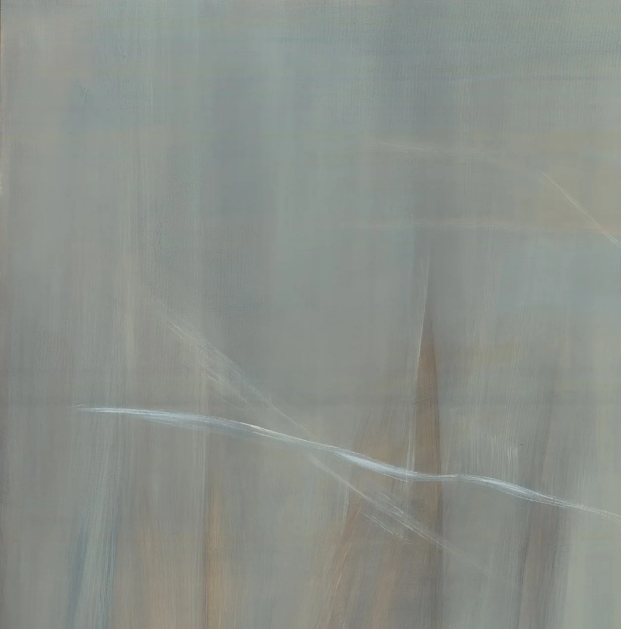 An upper left detail image of Amy Kirchner’s 2026 acrylic on canvas work, 'Field 3'.
