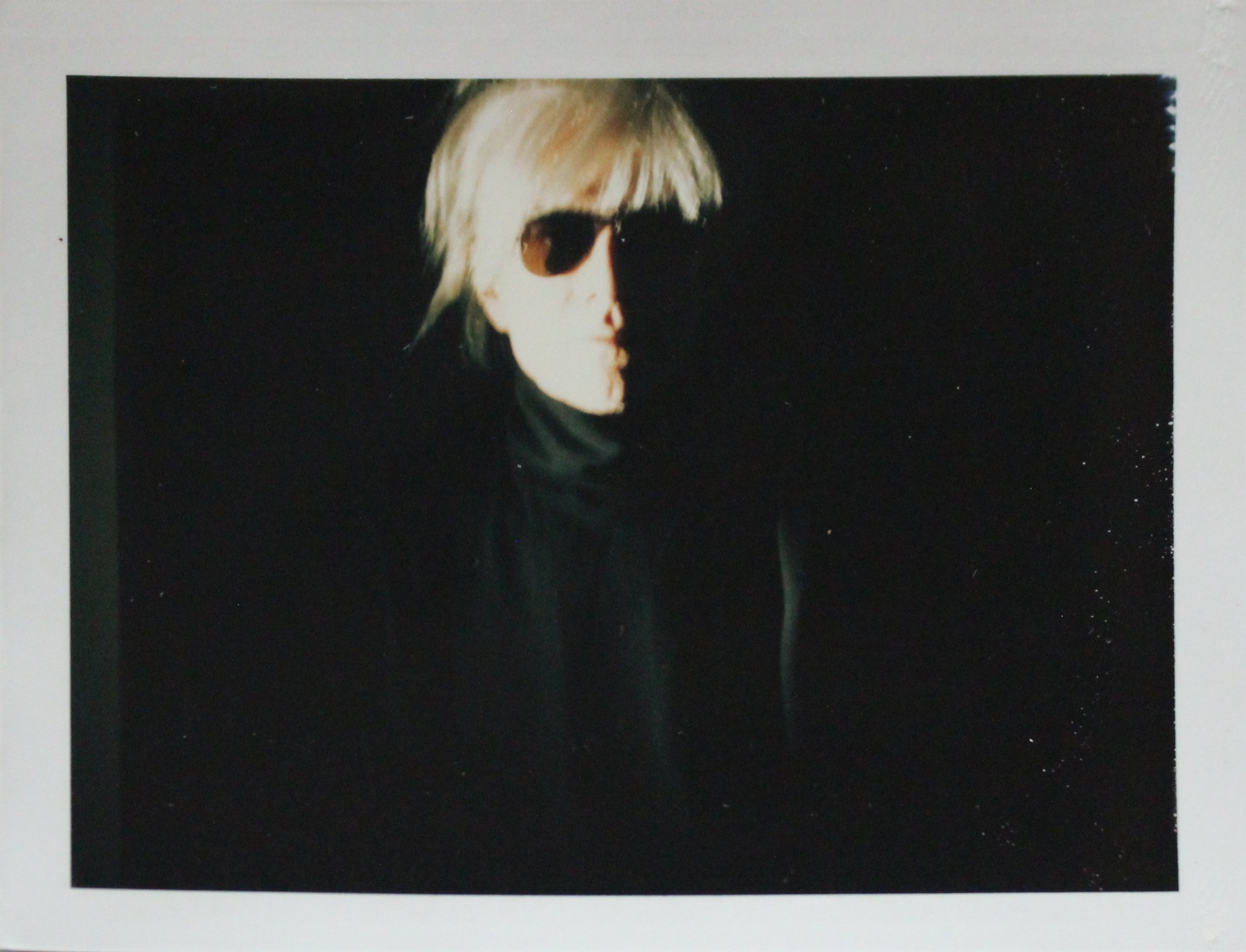 Andy Warhol’s unique Polaroid print, 'Self-Portrait in Fright Wig', shown here unframed.