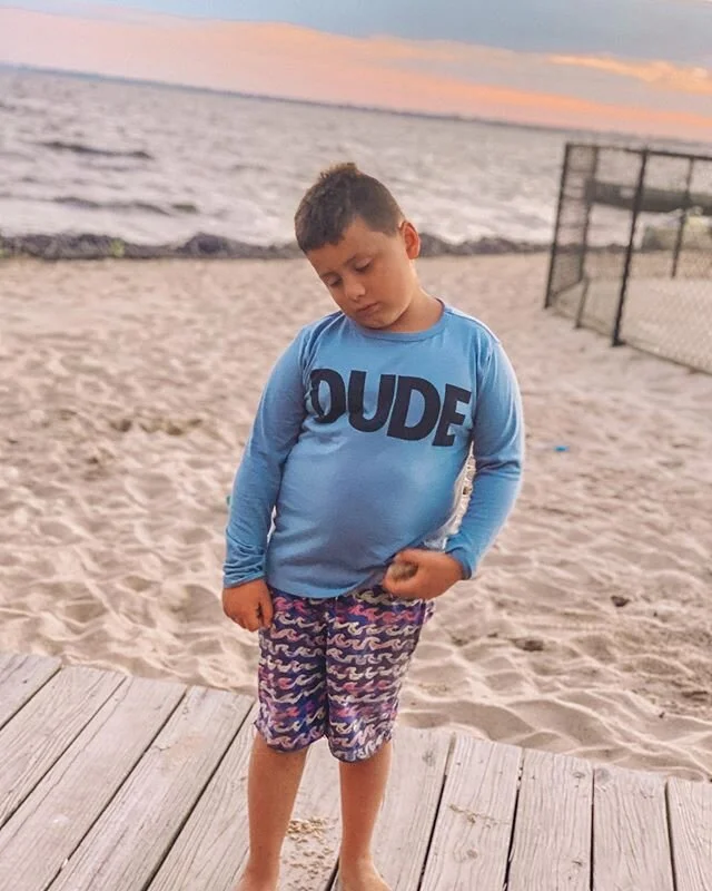 The face of a kid who didn&rsquo;t want to leave the beach tonight 👆🏼