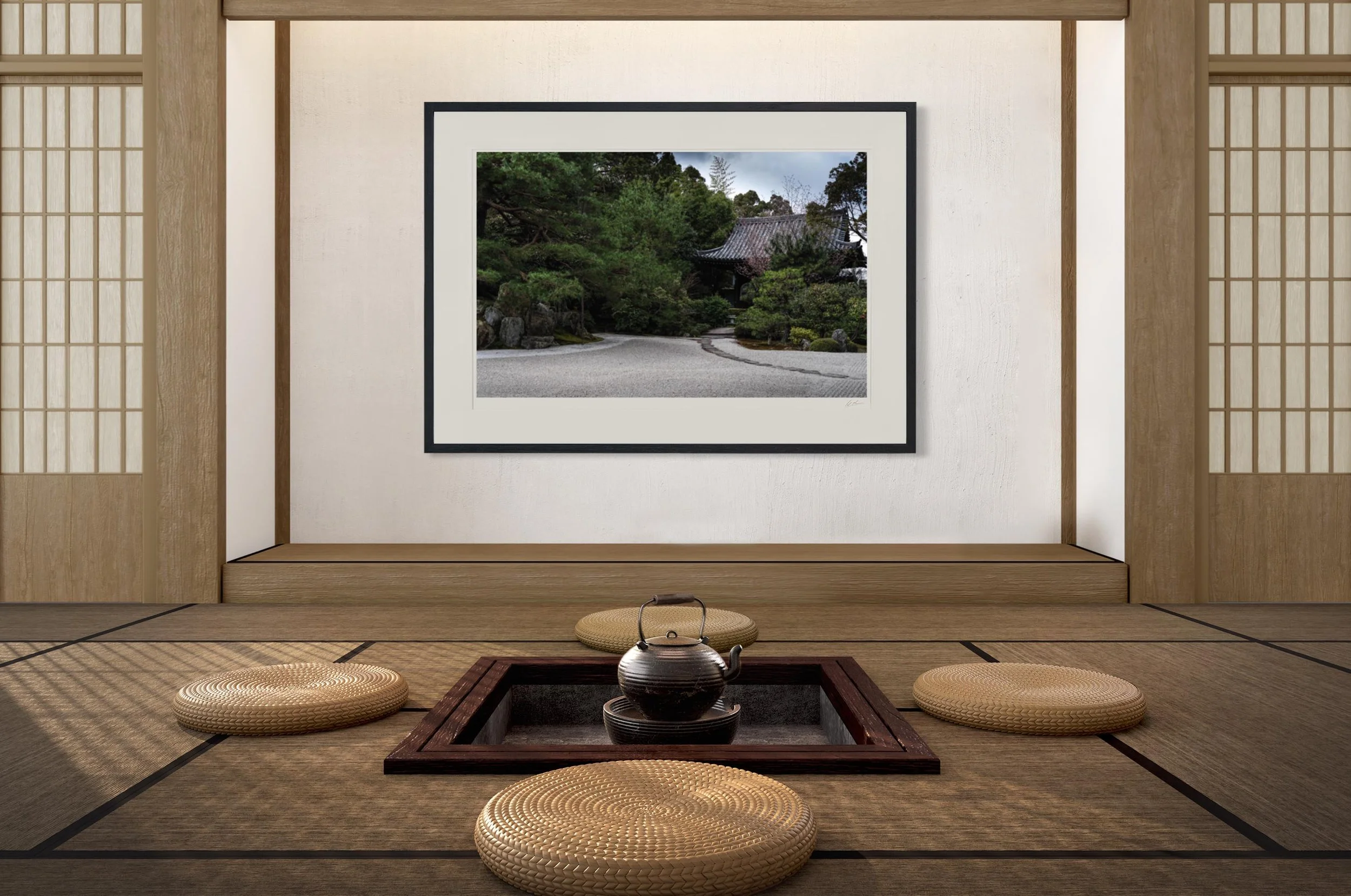 Black Landscape Frame mock up room Kyoto Konchi-In Temple_0008.jpg
